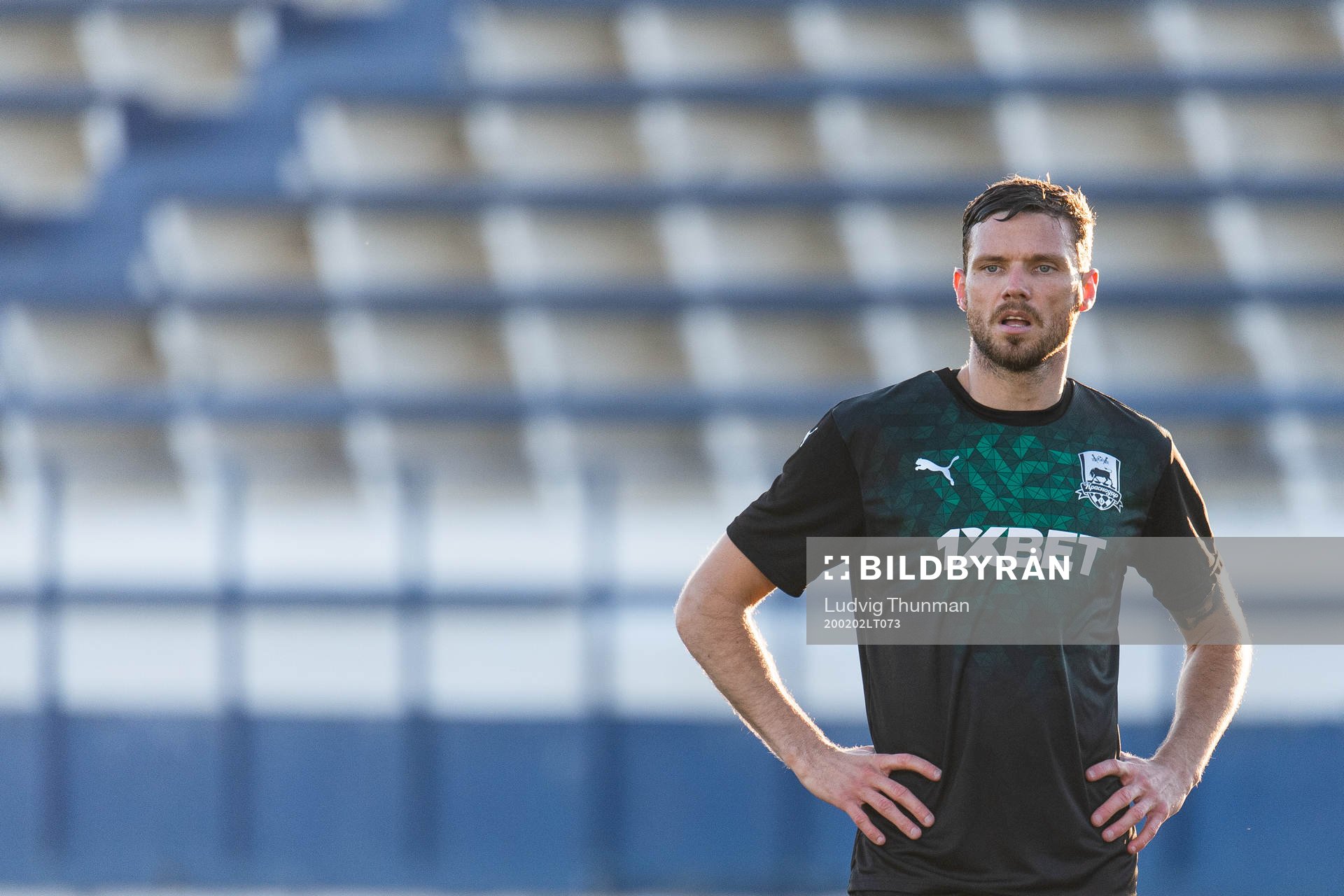 Marcus Berg of Krasnodar during the friendly match between Malmö FF and Krasnodar on February 2, 2020 in Marbella.
