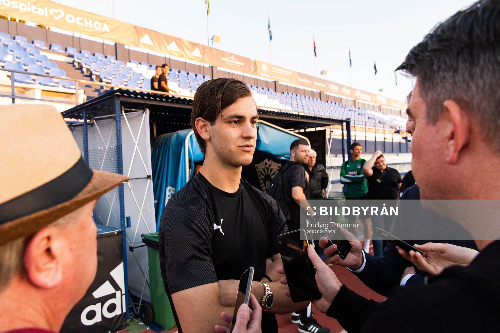 Adi Nalic of Malmö FF is interviewed by media