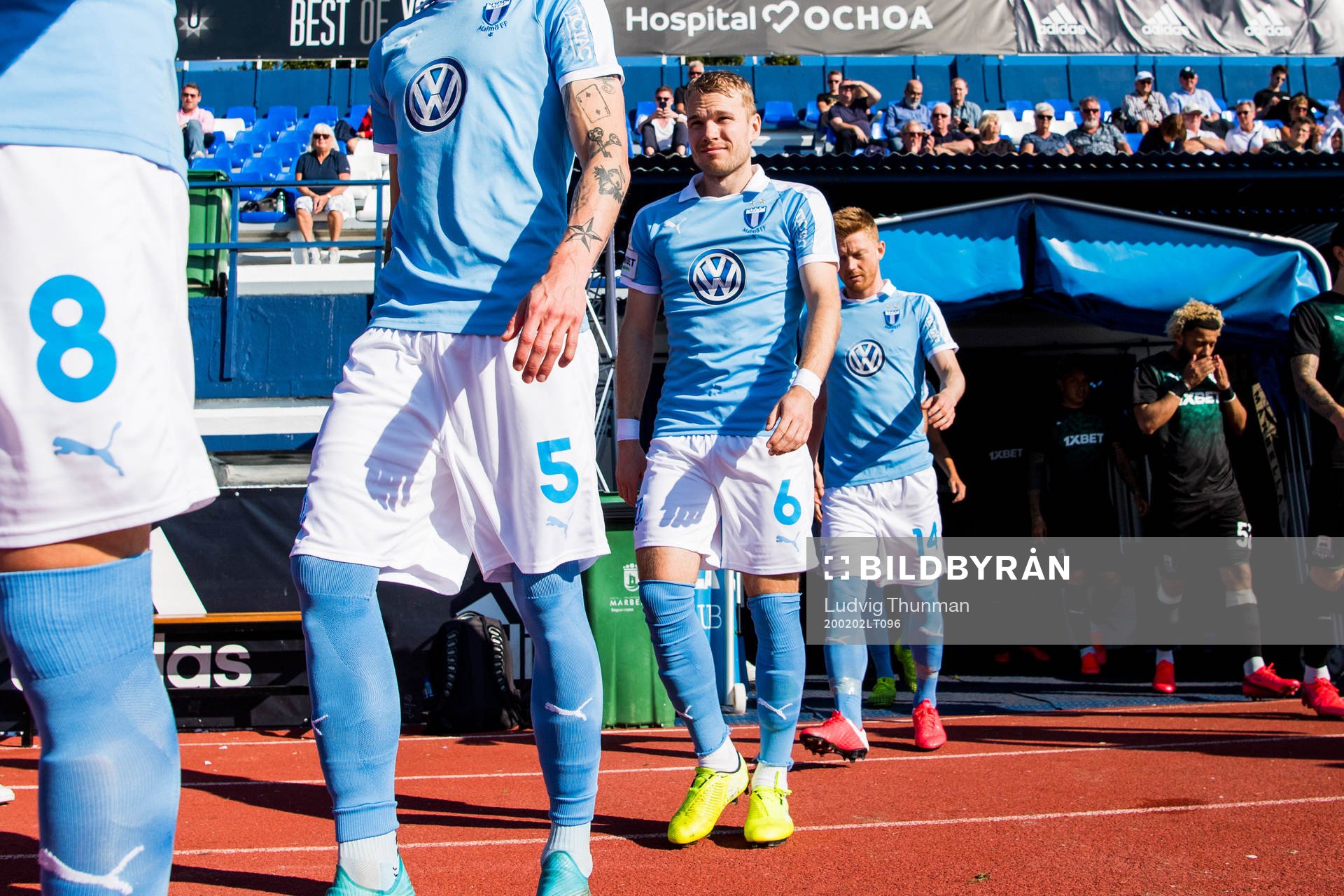 Oscar Lewicki Malmö FFs enters the pitch