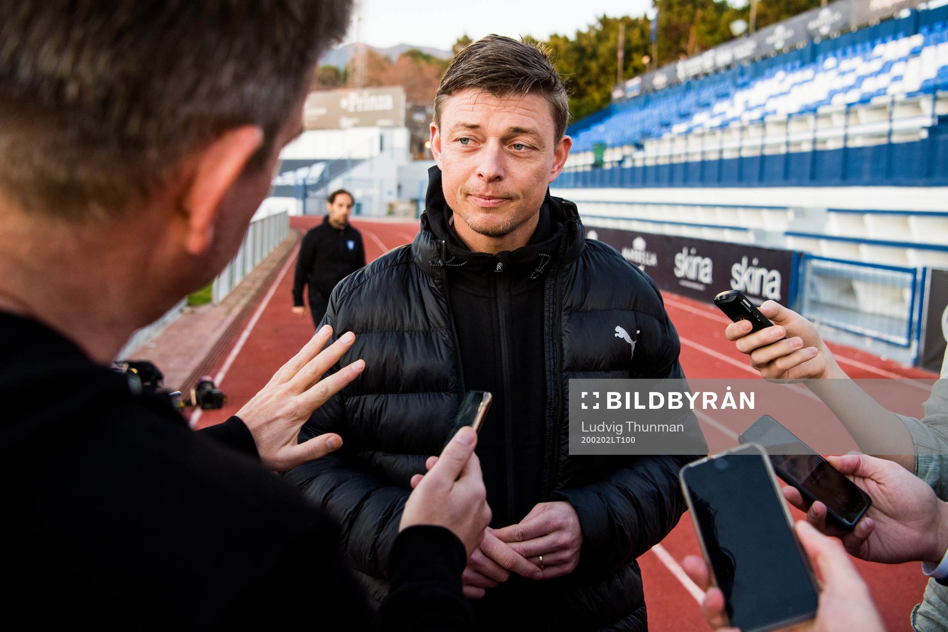 Head coach Jon Dahl Tomasson, Malmö FFs is interviewed by