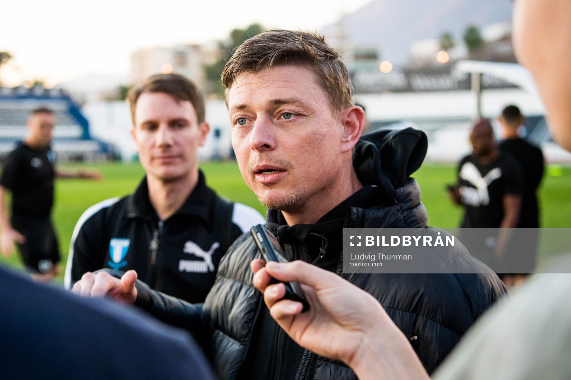 Head coach Jon Dahl Tomasson, Malmö FFs is interviewed by