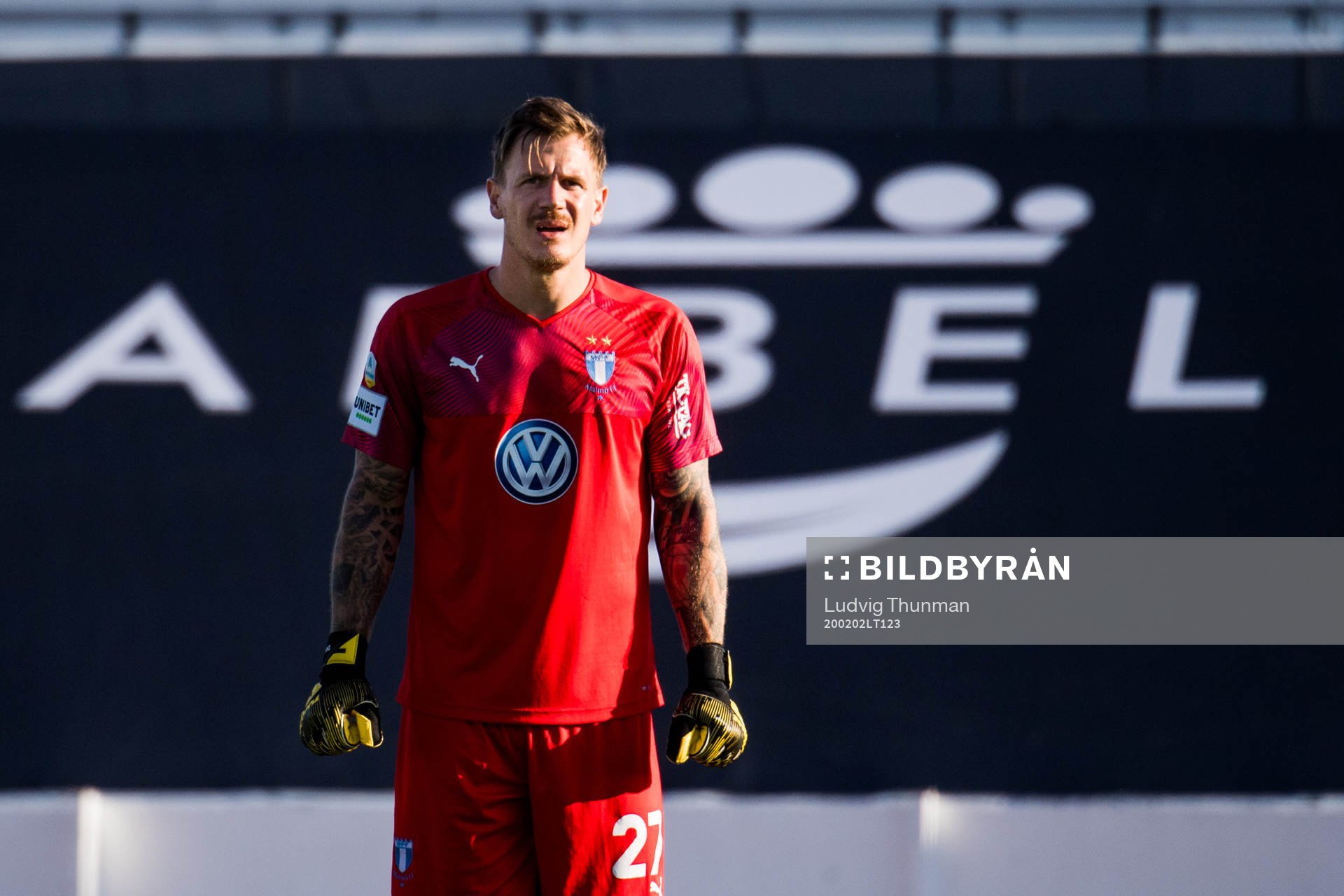 Goalkeeper Johan Dahlin of Malmö FF
