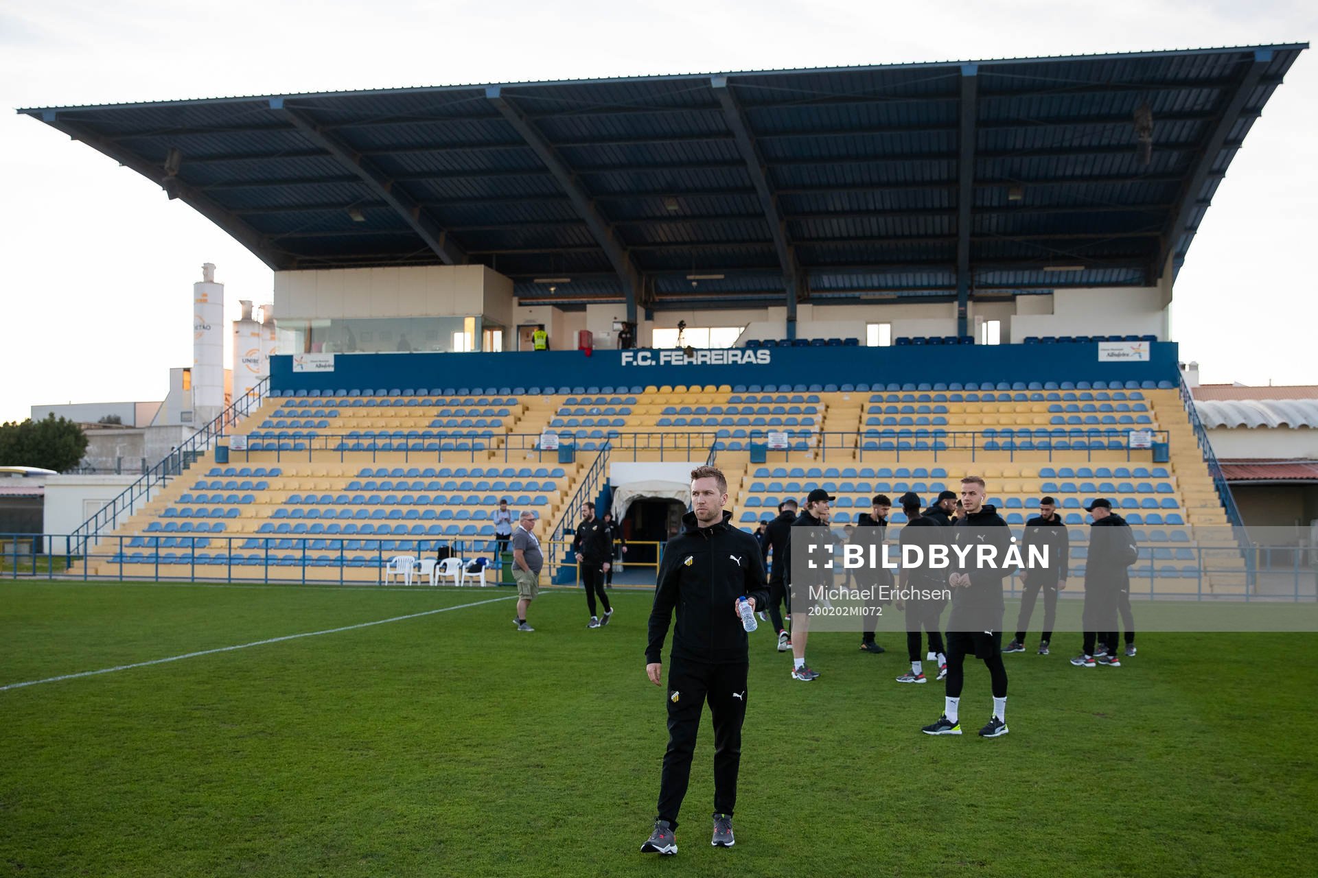 Häckens Rasmus Lindgren innan fotbollsmatchen i Atlantic