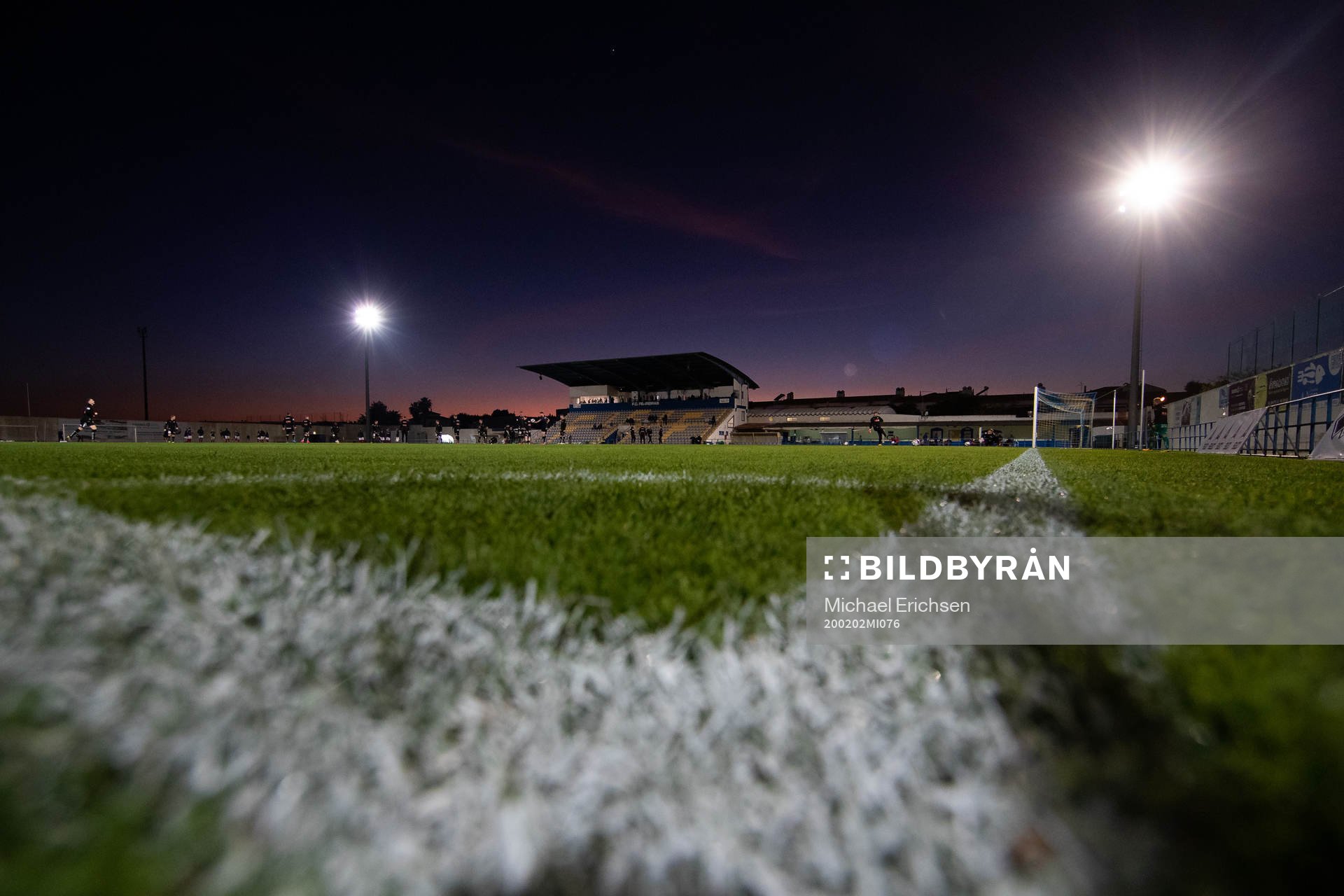 Stadium of Nora innan fotbollsmatchen i Atlantic Cup mellan