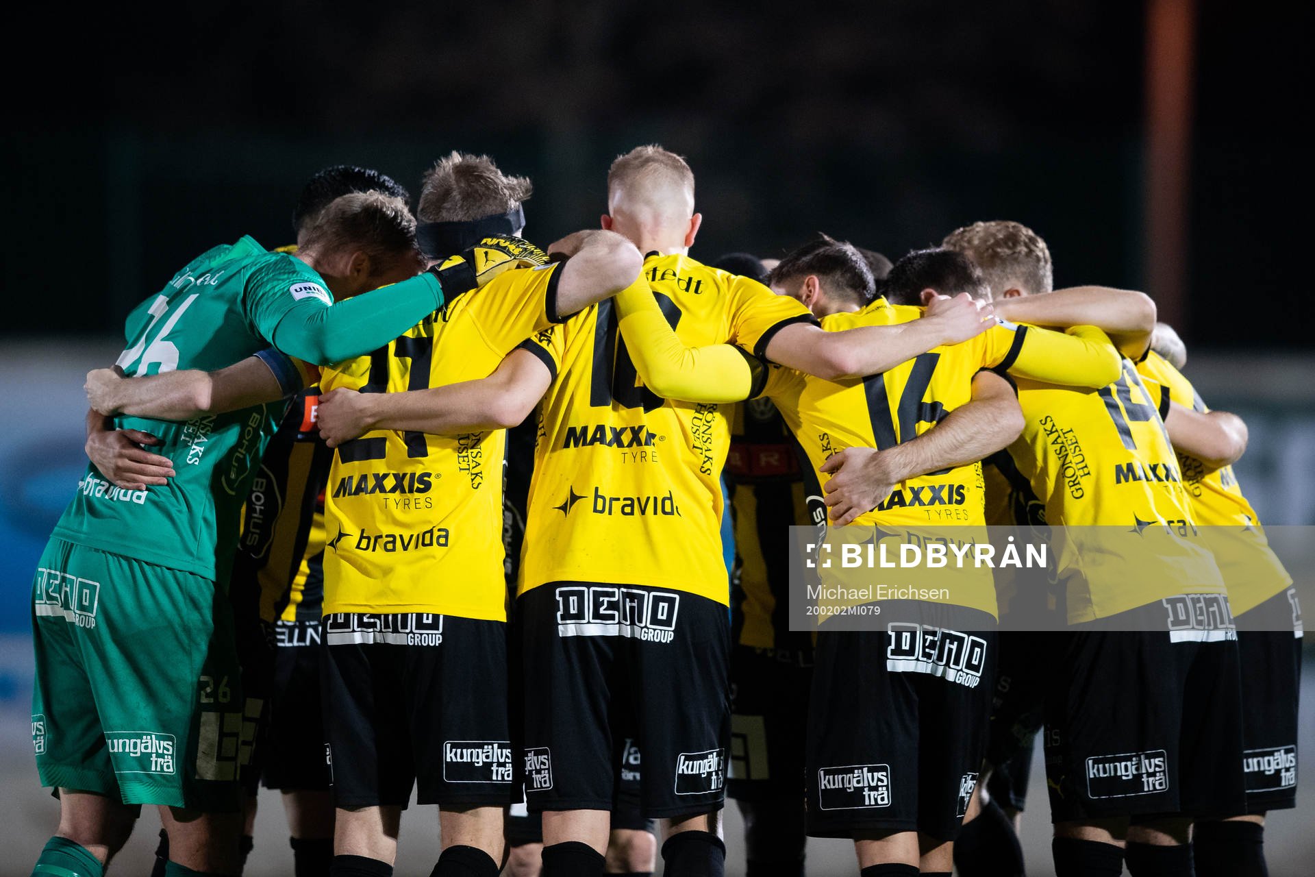 Häcken samlade innan fotbollsmatchen i Atlantic Cup mellan