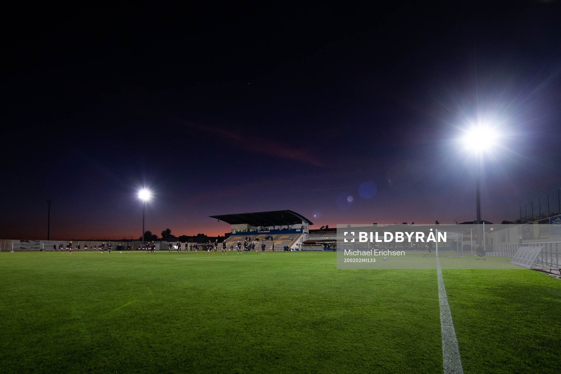 Stadium of Nora innan fotbollsmatchen i Atlantic Cup mellan