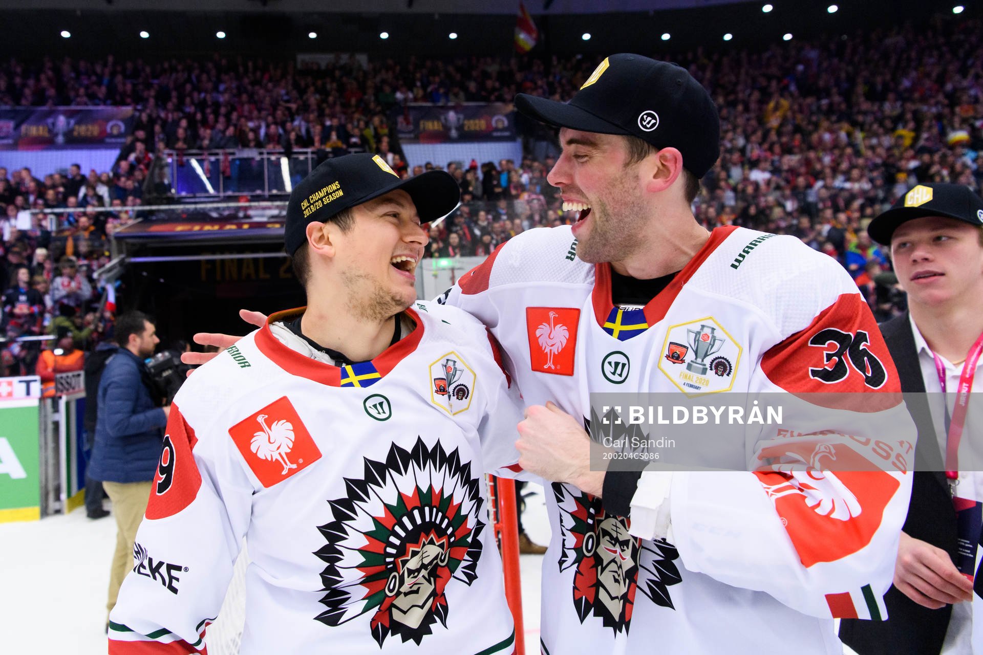 Rhett Rakhshani and Brandon Gormley celebrate