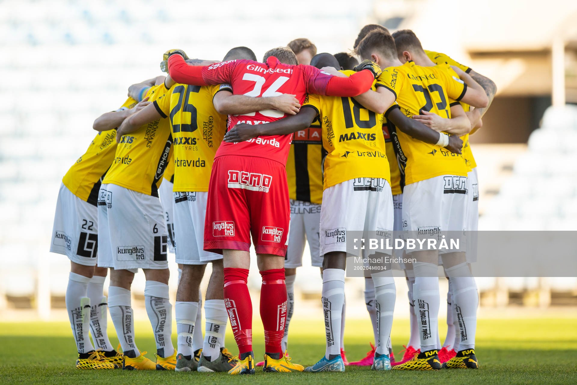 Players of Häcken prior to The Atlantic Cup match between