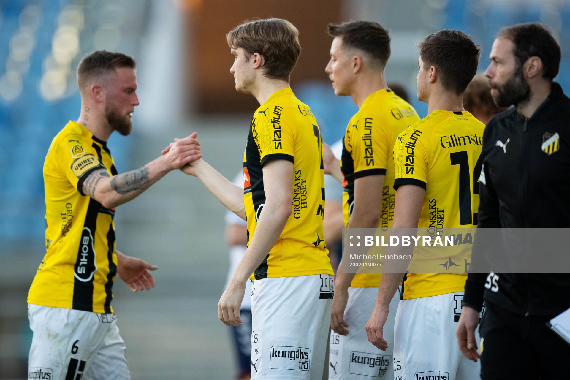 Jakob Hedenquist of Häcken substitutes Alexander Faltsetas
