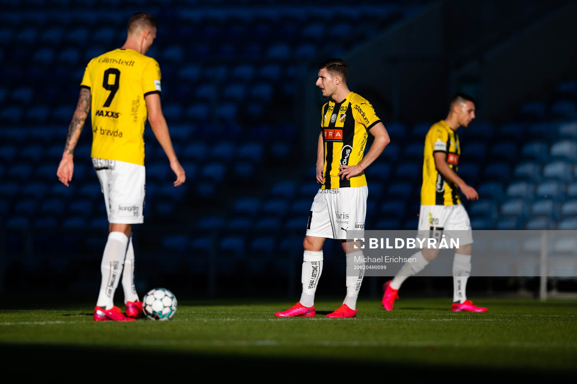 Gustaf Nilsson, Adnan Maric and Ali Youssef of Häcken look