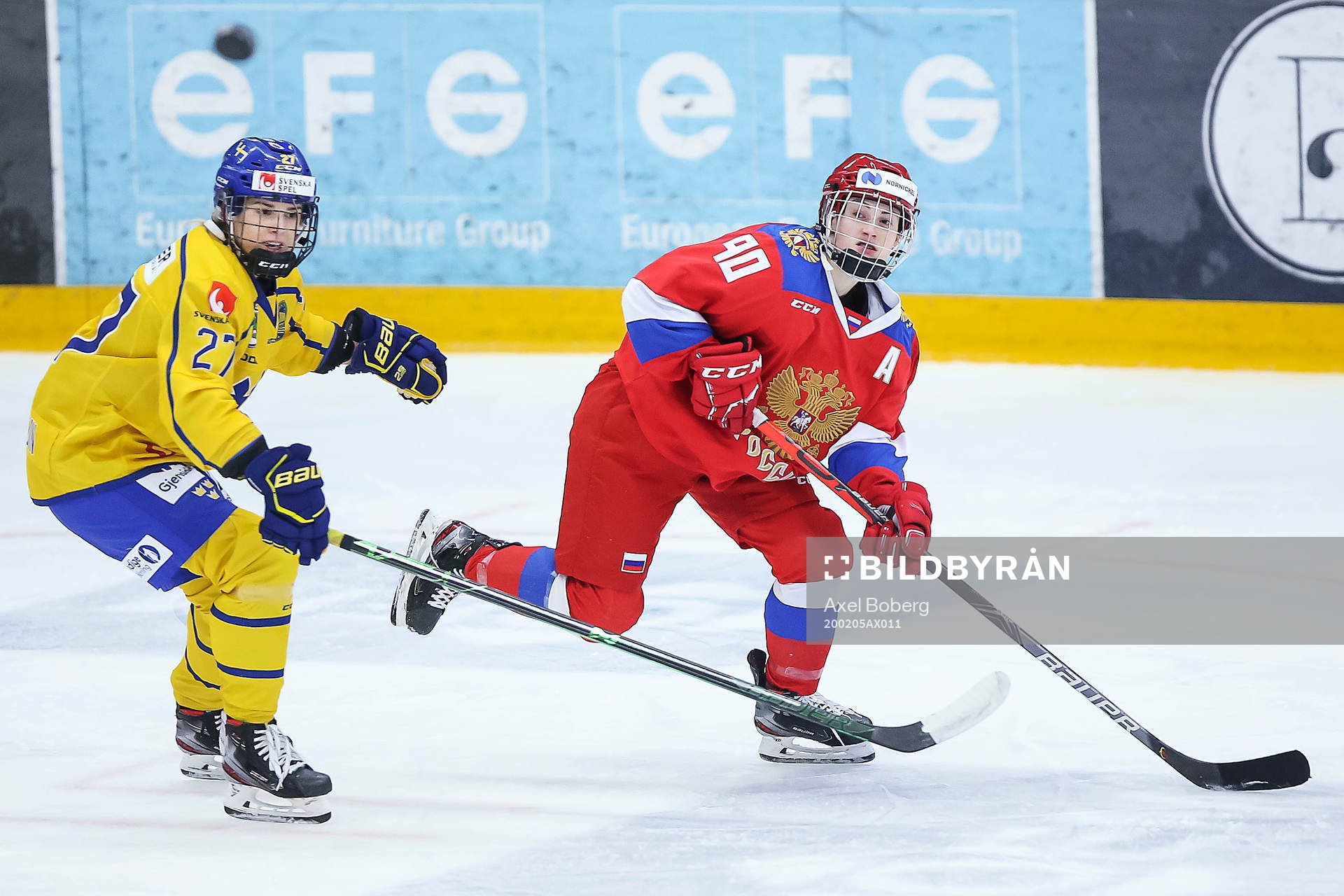 Sveriges Emma Nordin och Rysslands Aleksandra Vafina
