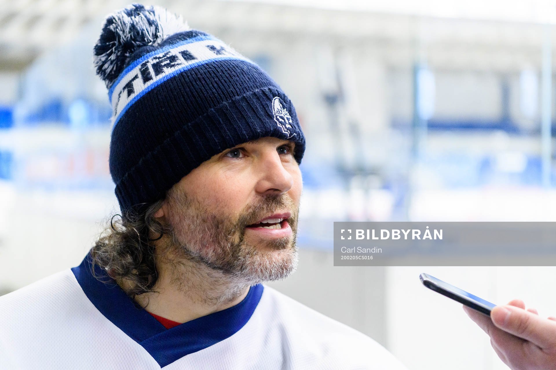 Jaromir Jagr blir intervjuad