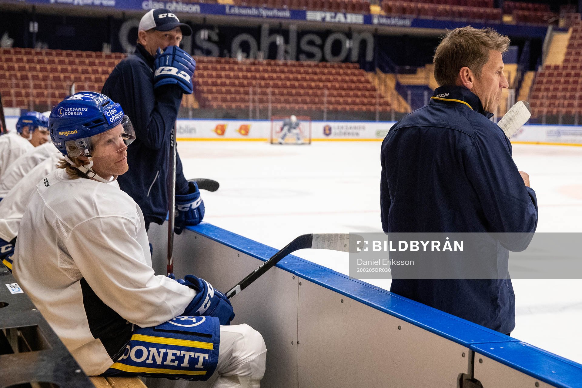 Leksands Philip Samuelsson och Leksands tränare Ulf