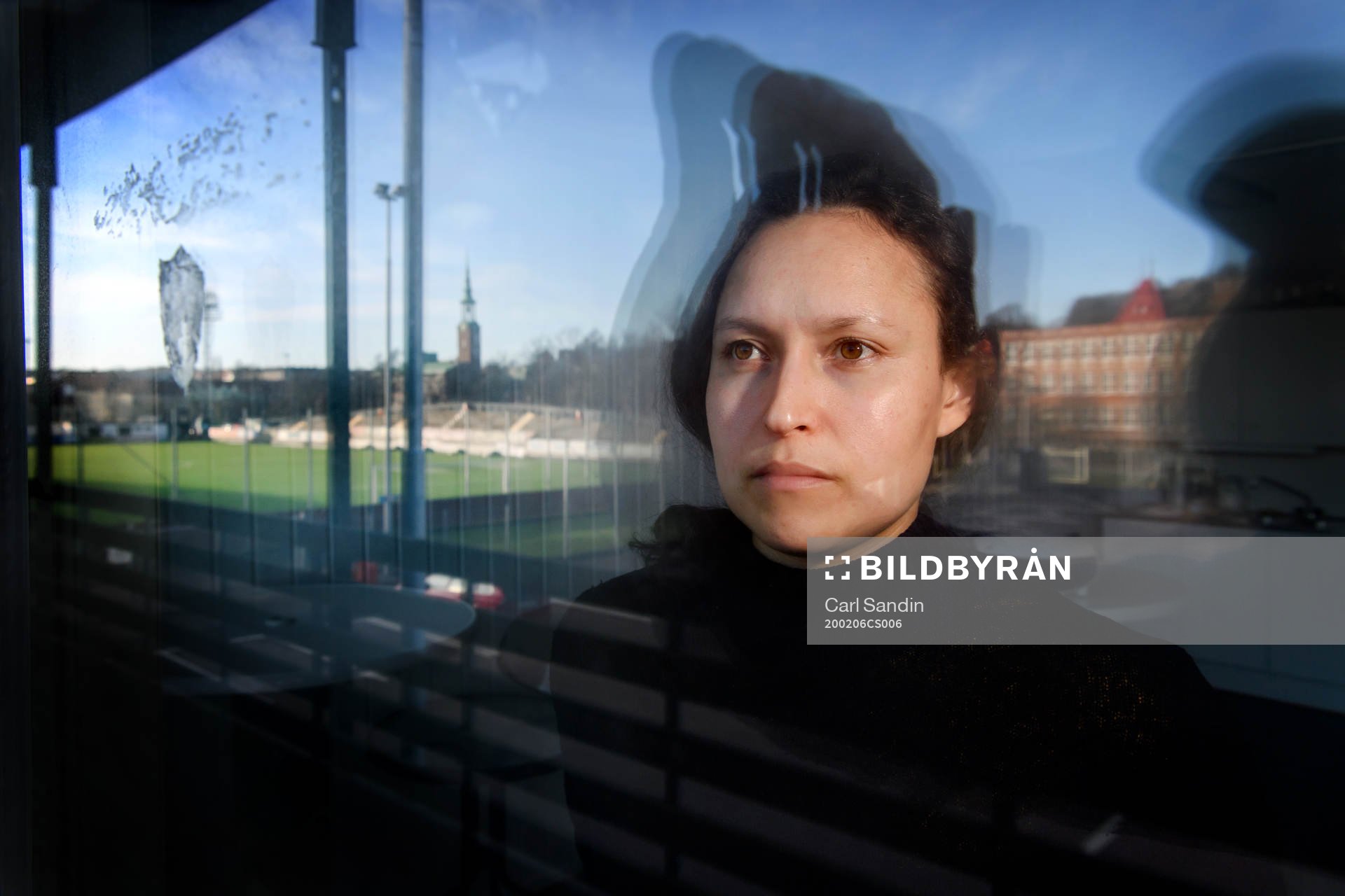 Kopparbergs Göteborgs Catrine Johansson blir intervjuad