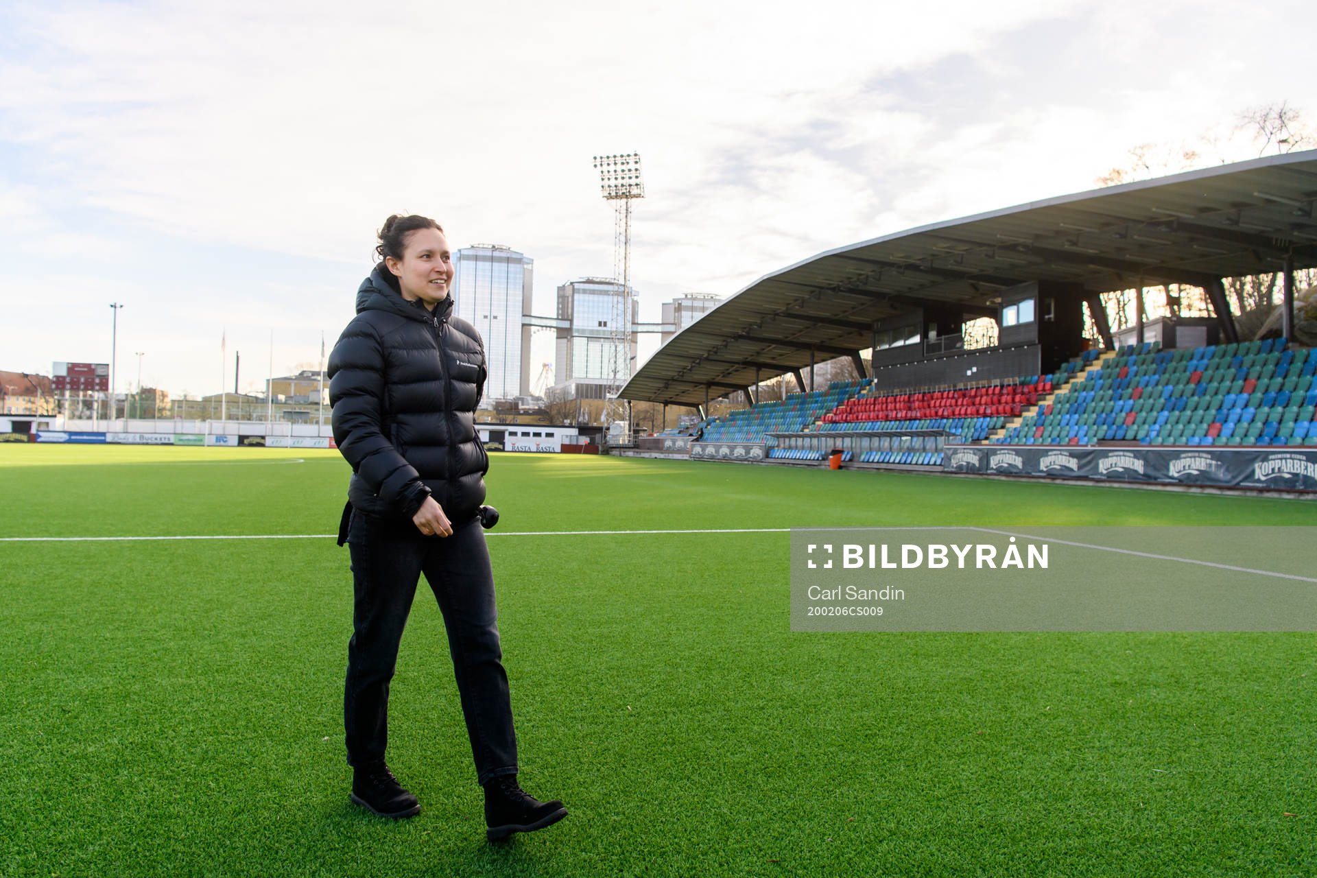 Kopparbergs Göteborgs Catrine Johansson innan en träning