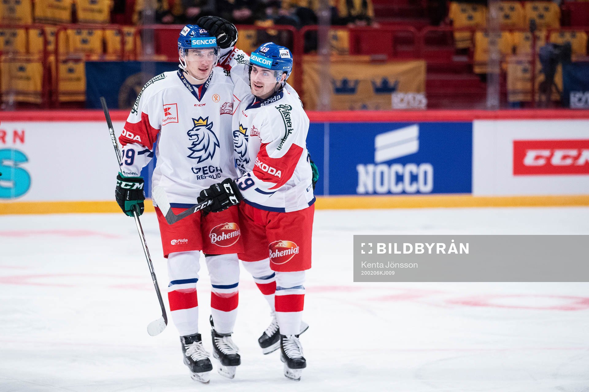 David Stastny of Czech Republic celebrates