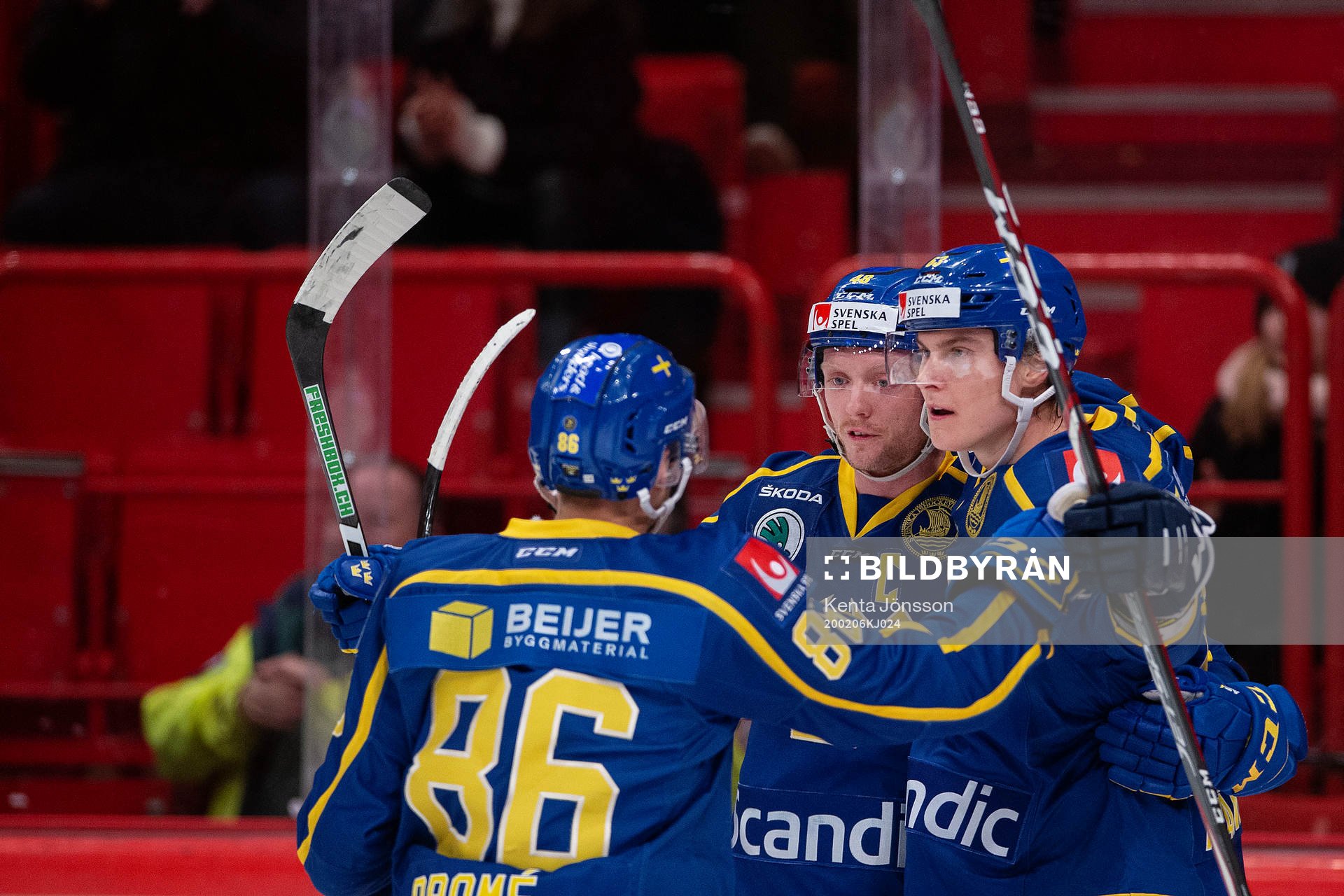 Fredrik Händemark of Sweden celebrates