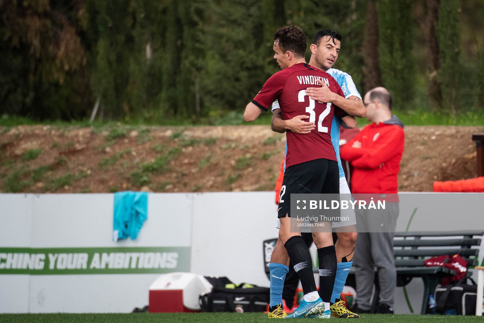 Andreas Vindheim of Sparta Prauge and Behrang Safari of Malmö FF during the friendly match between Malmö FF and Sparta Prague on February 6, 2020 in Marbella.