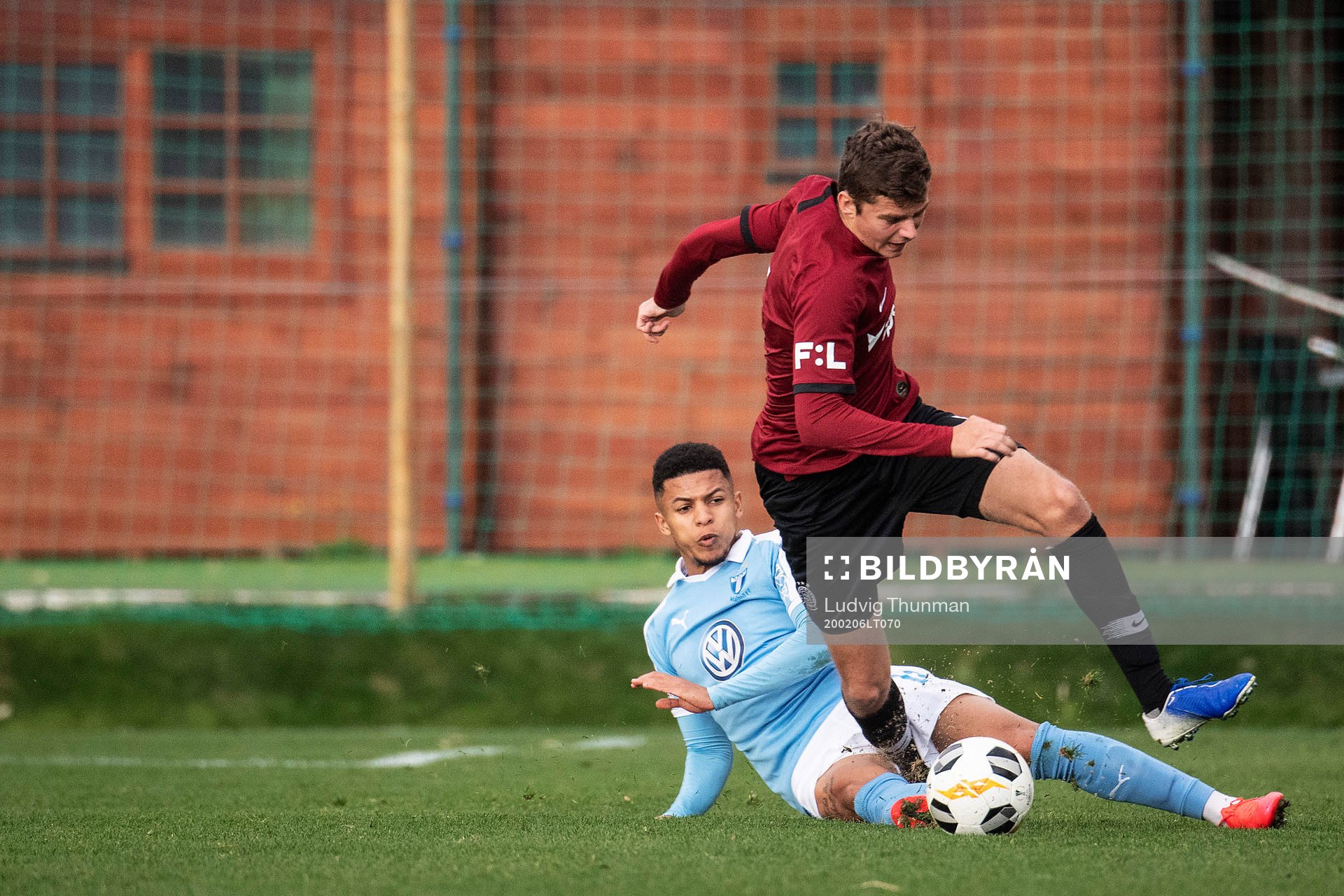 Romain Gall of Malmö FF and Daniel Horak of Sparta Prauge