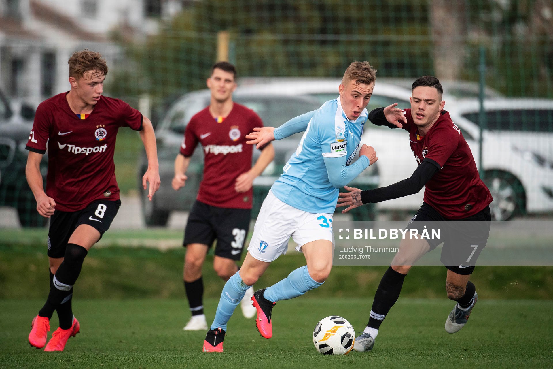 Amel Mujanic of Malmö FF and Jens David Moberg Karlsson of