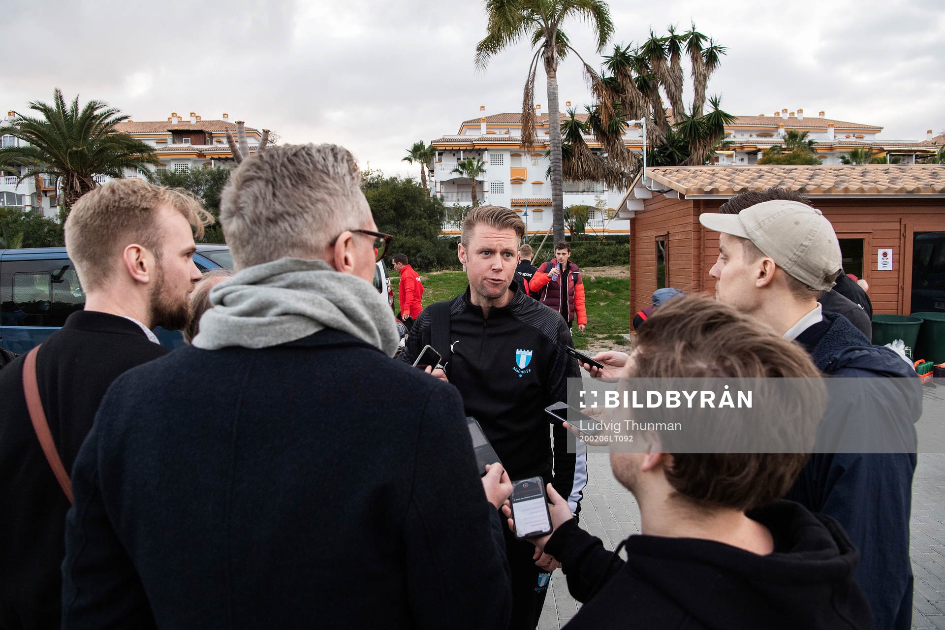 Physio Jesper Robertsson of Malmö FF is interviewed after the friendly match between Malmö FF and Sparta Prague on February 6, 2020 in Marbella.