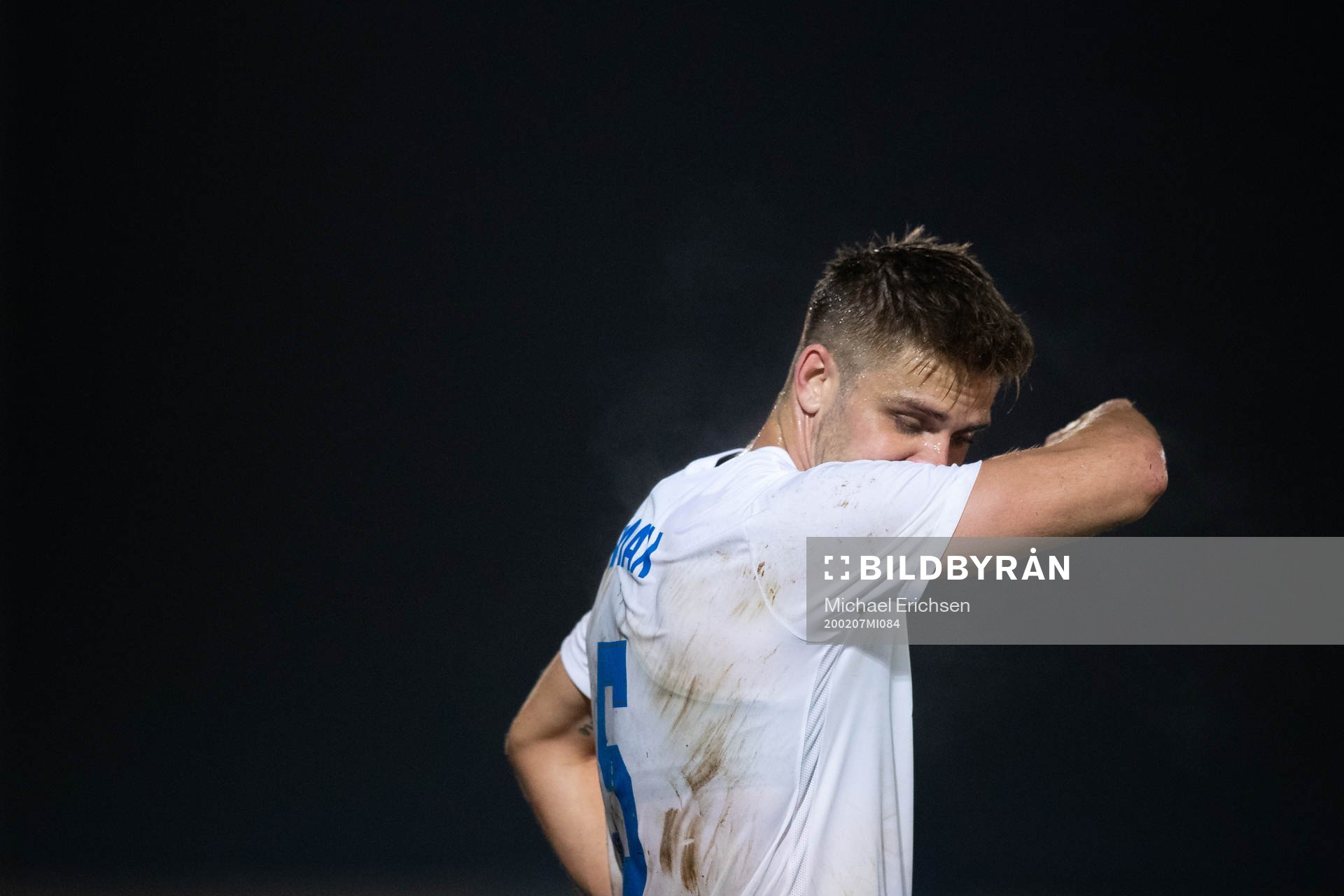 Christoffer Nyman of Norrköping look dejected due to injury
