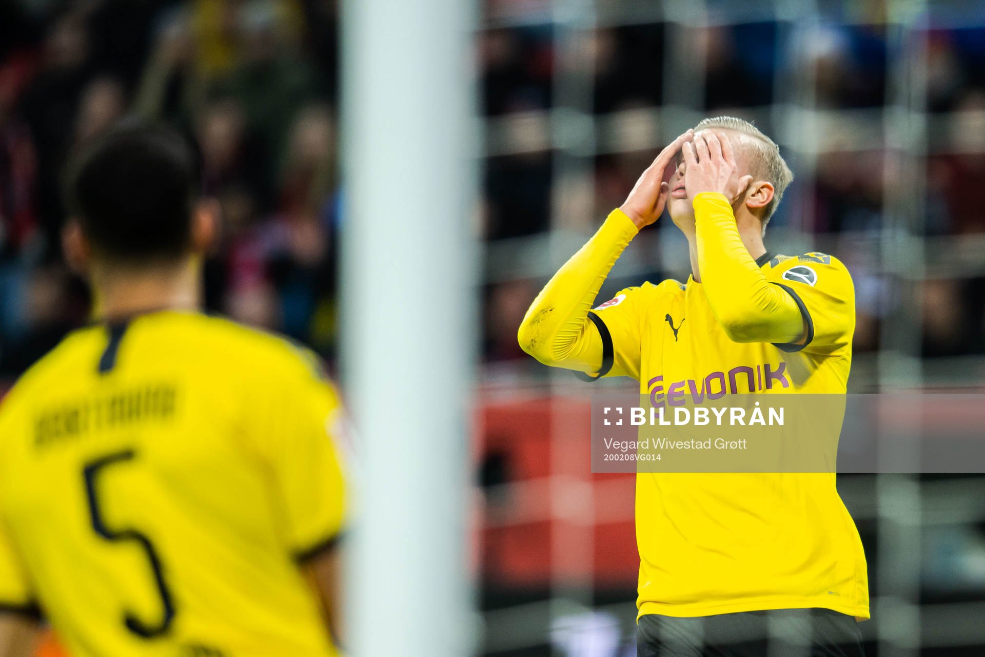 Erling Braut Haaland of Borussia Dortmund looks dejected