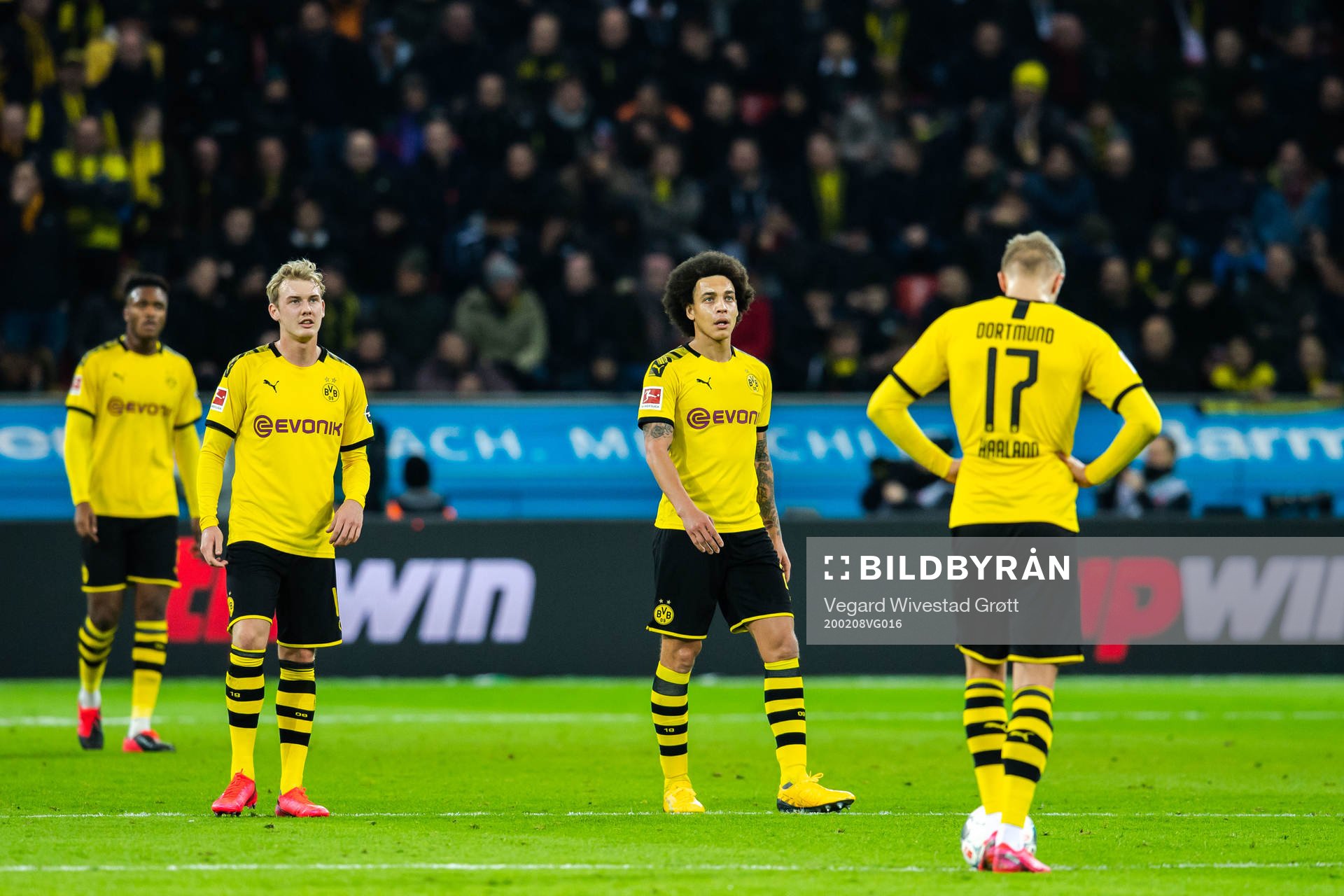 Julian Brandt, Axel Witsel and Erling Braut Haaland of
