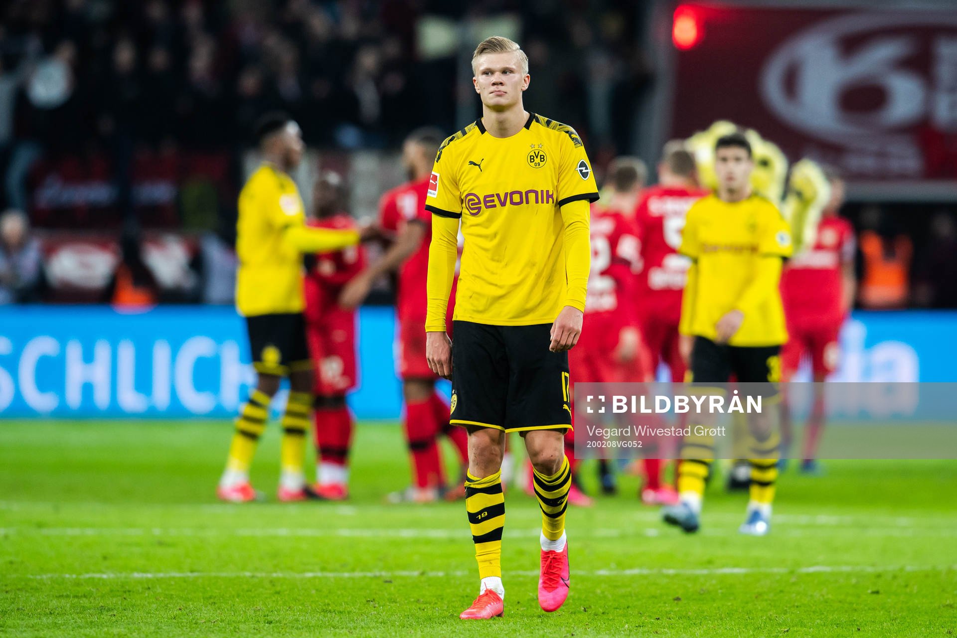 Erling Braut Haaland of Borussia Dortmund looks dejected