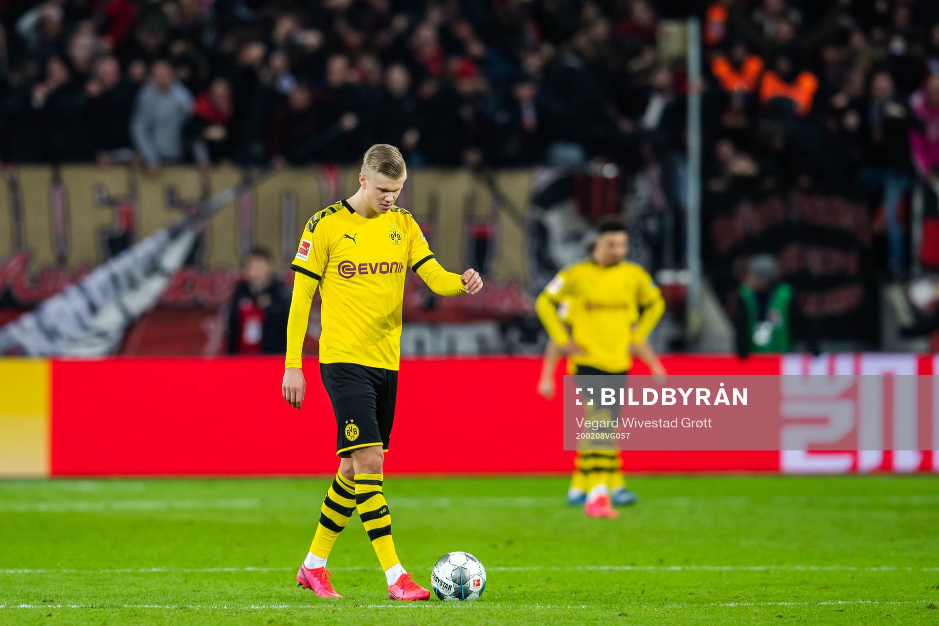 Erling Braut Haaland of Borussia Dortmund looks dejected