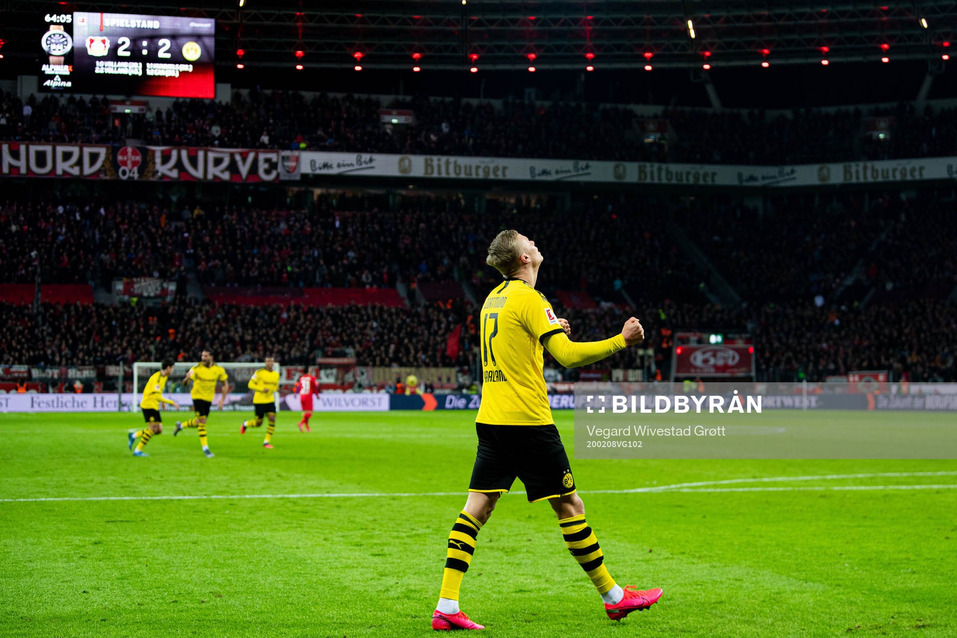 Erling Braut Haaland of Borussia Dortmund celebrates