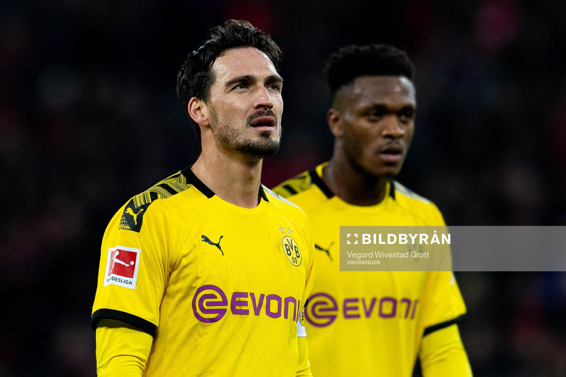 Mats Hummels of Borussia Dortmund during the Bundesliga football match between Bayer Leverkusen and Borussia Dortmund on February 8, 2020 in Leverkusen.