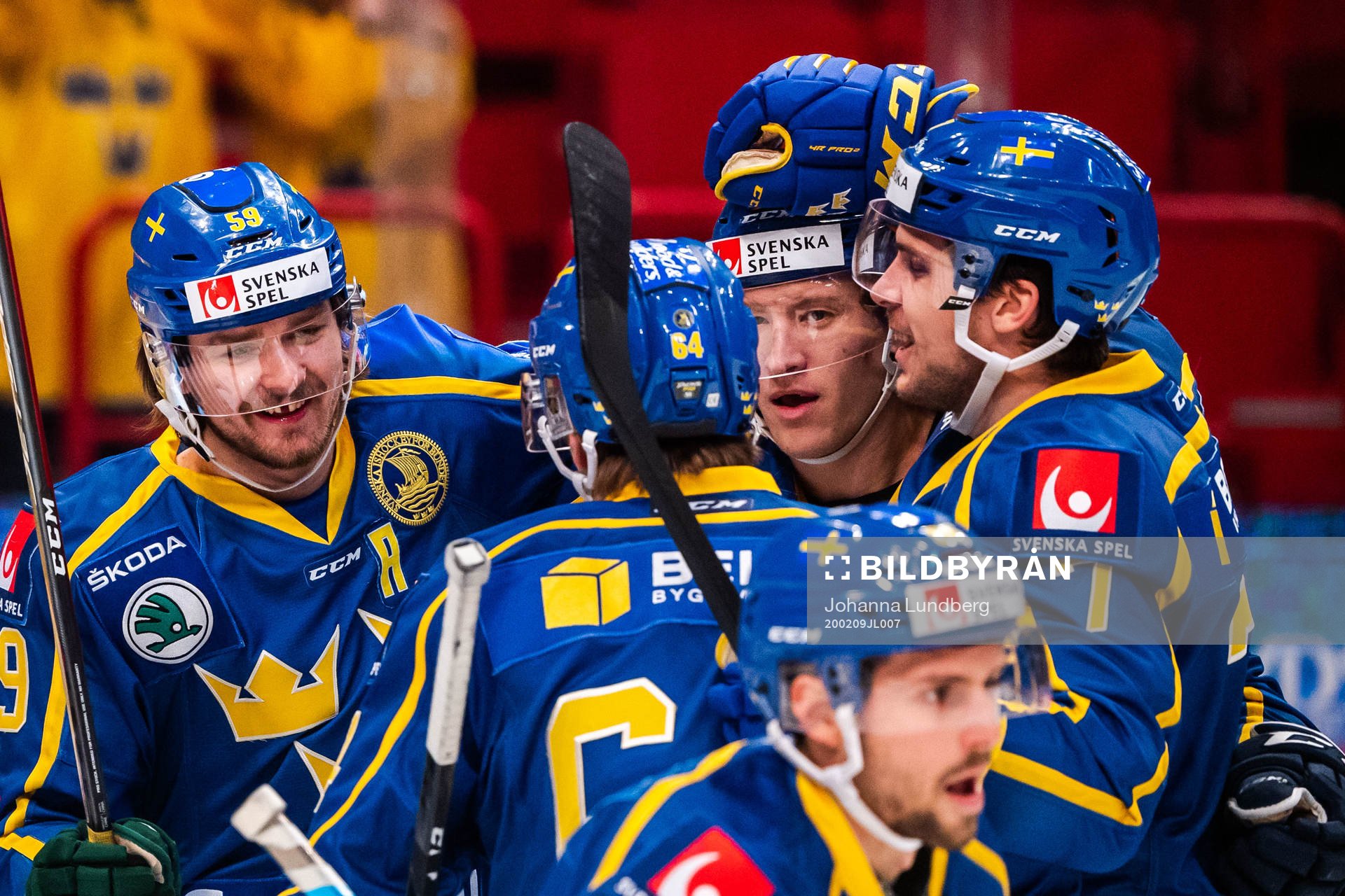 Linus Johansson, Mathias Bromé and Emil Sylvegård of