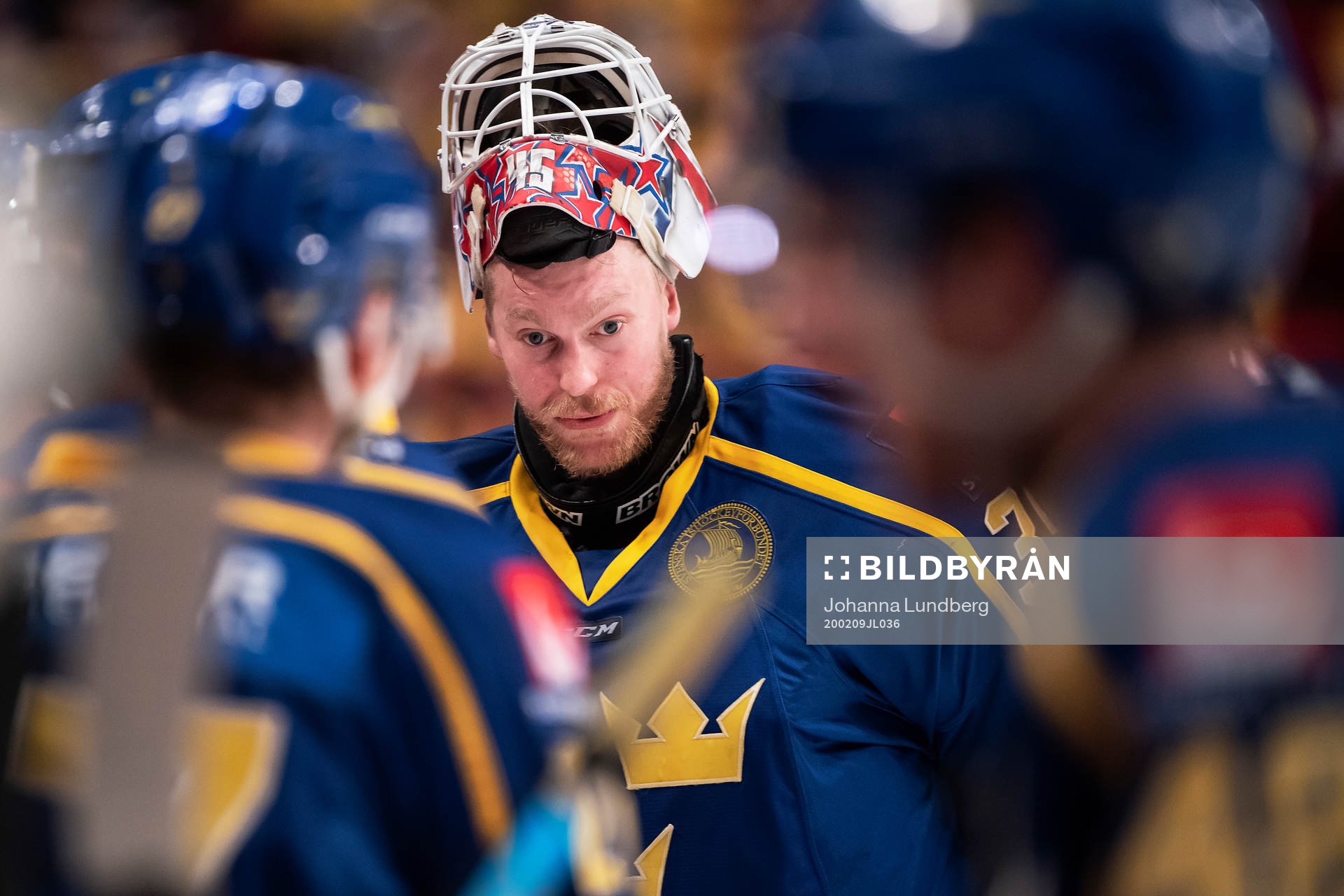 goaltender Magnus Hellberg of Sweden
