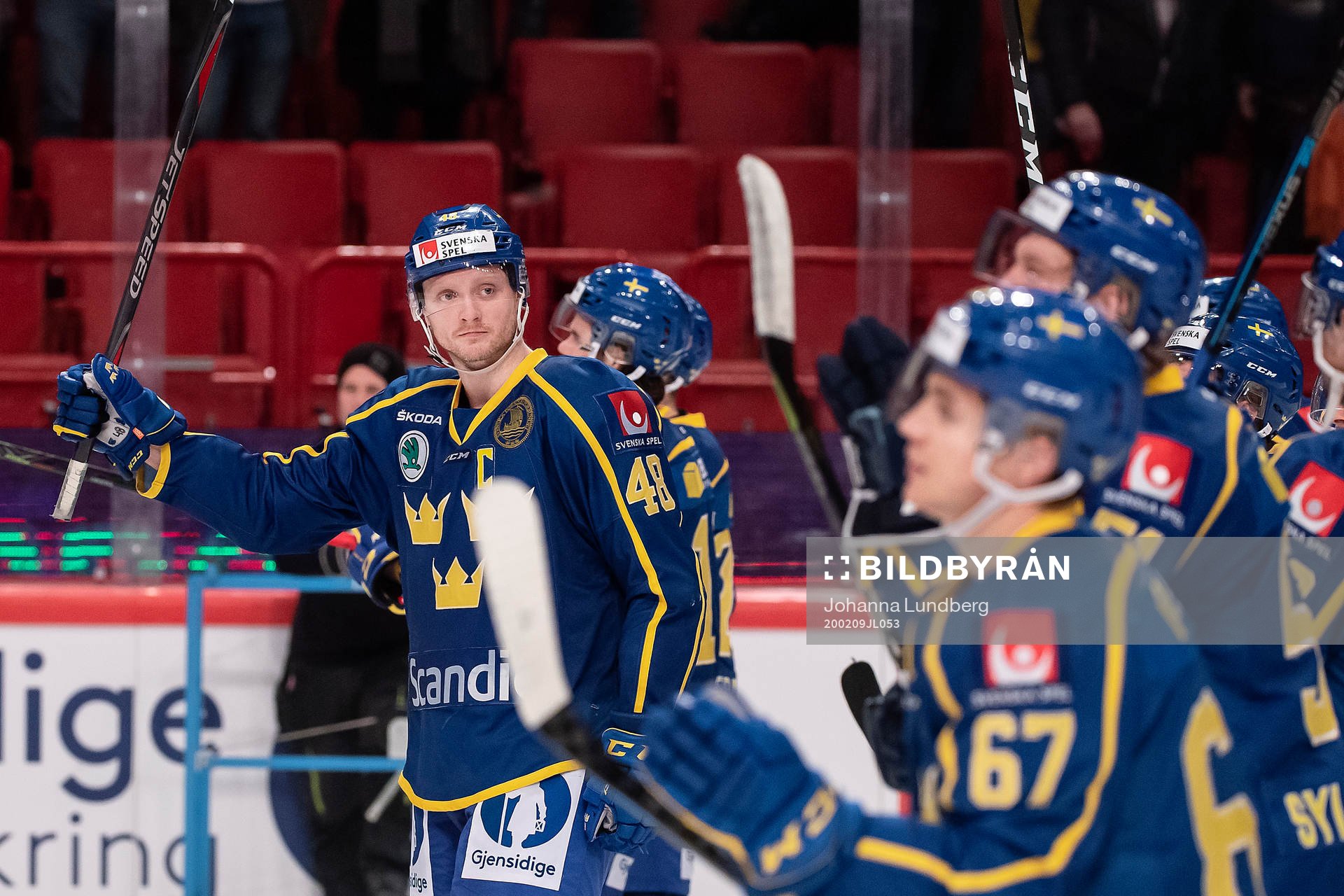 Carl Klingberg of Sweden celebrates