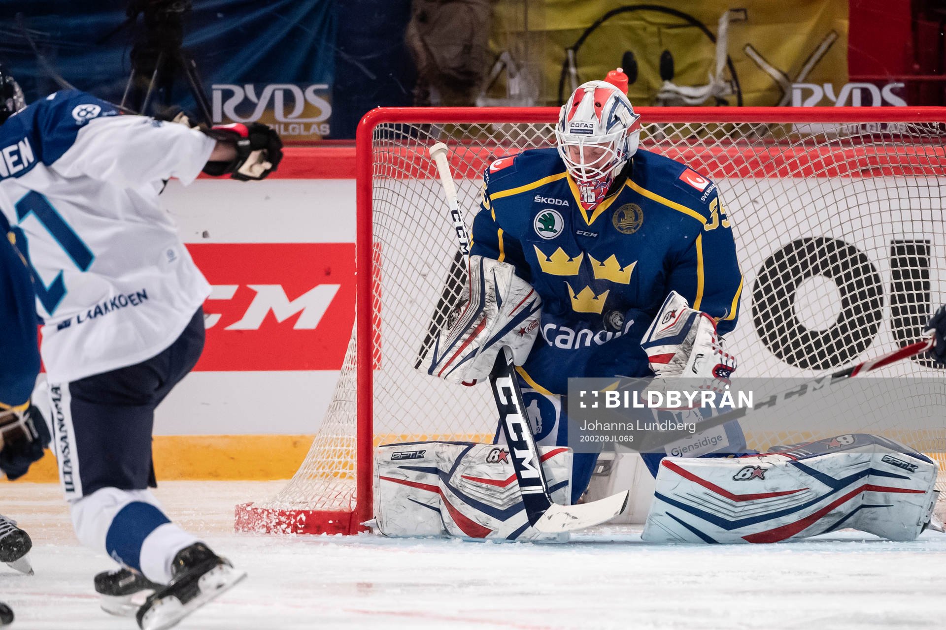 goaltender Magnus Hellberg of Sweden