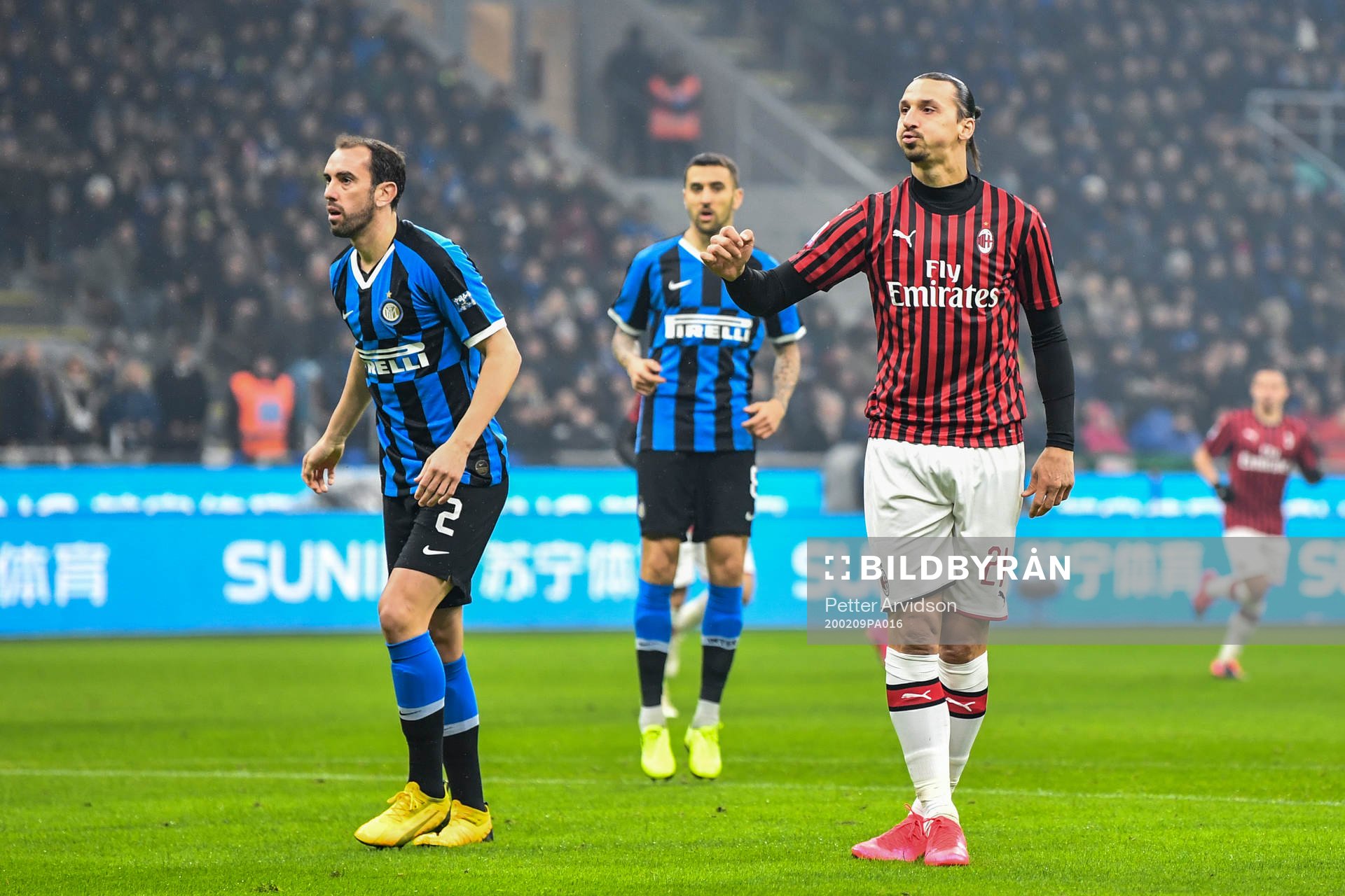 Zlatan Ibrahimovic of Milan looks dejected