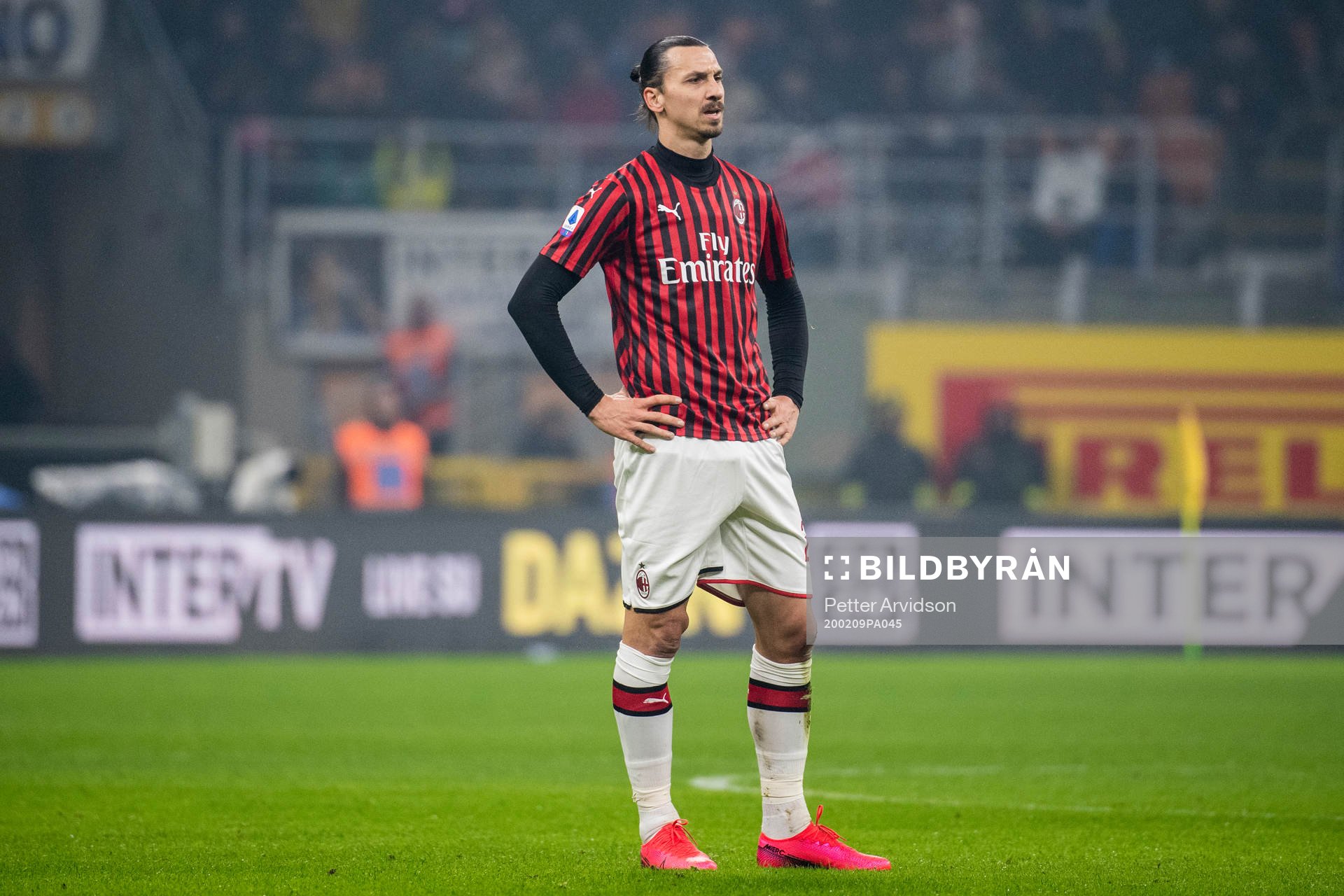 Zlatan Ibrahimovic of Milan looks dejected