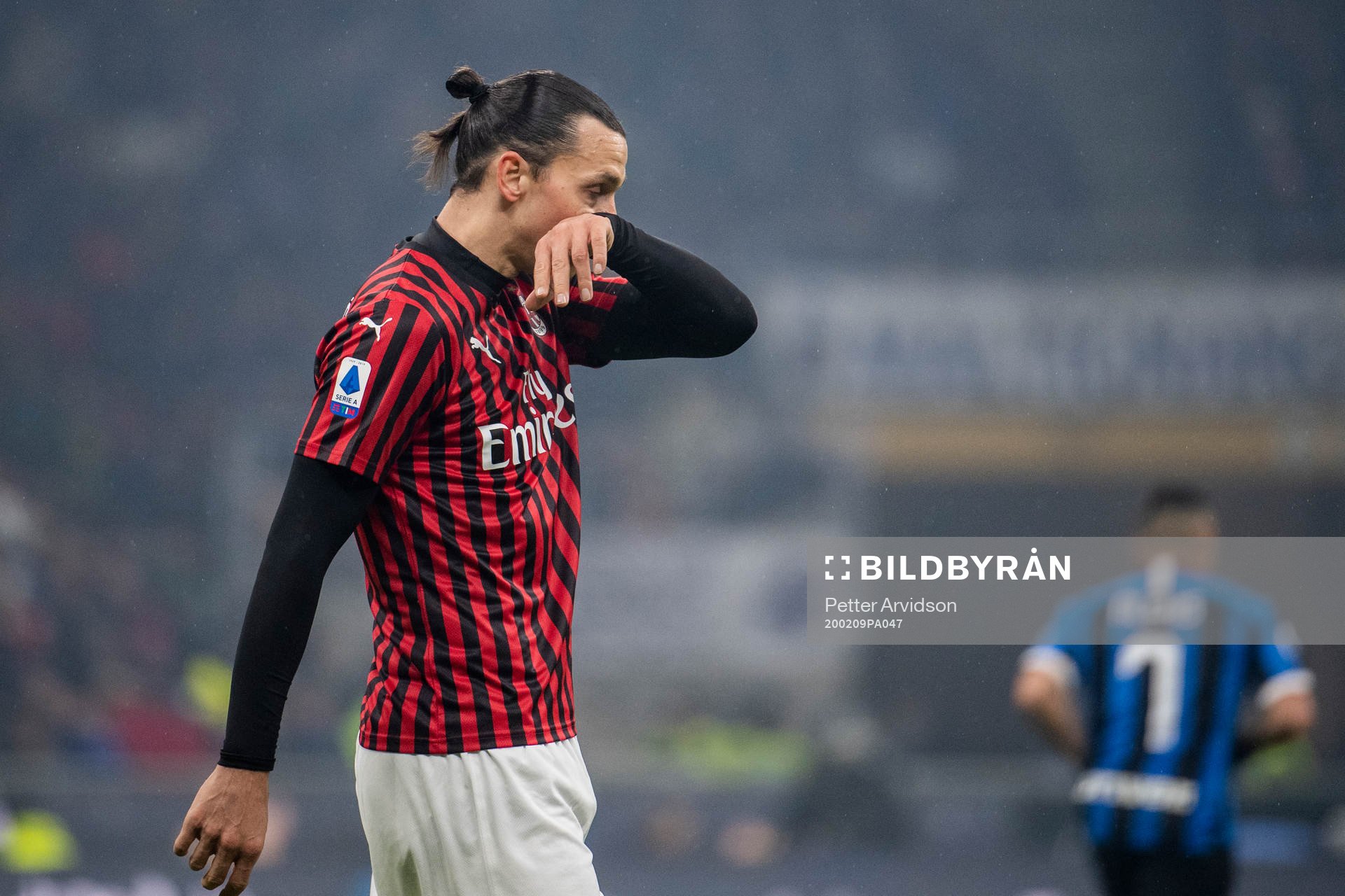 Zlatan Ibrahimovic of Milan looks dejected