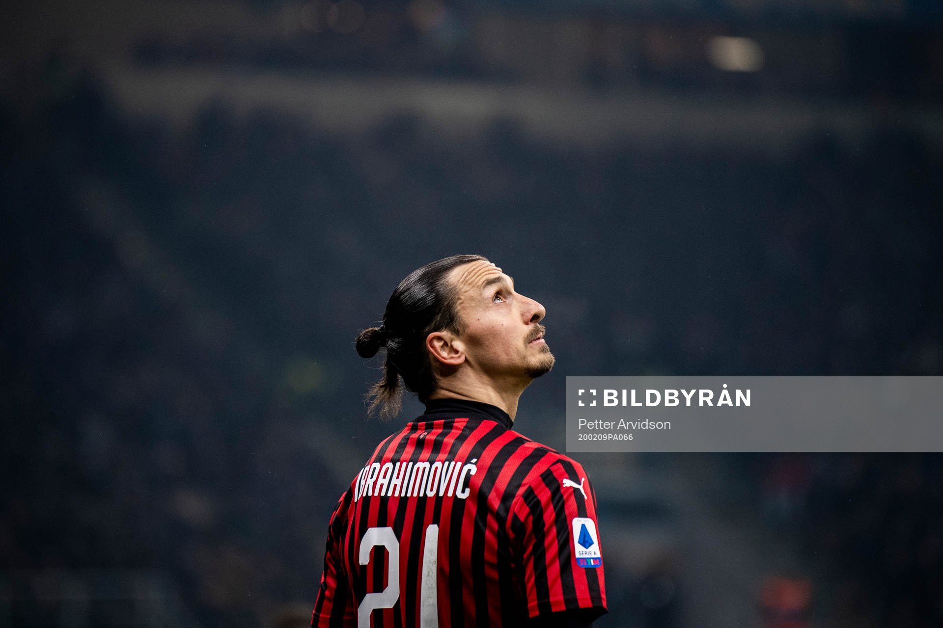 Zlatan Ibrahimovic of Milan during the Serie A match between Inter and Milan on February 9, 2020 in Milano.