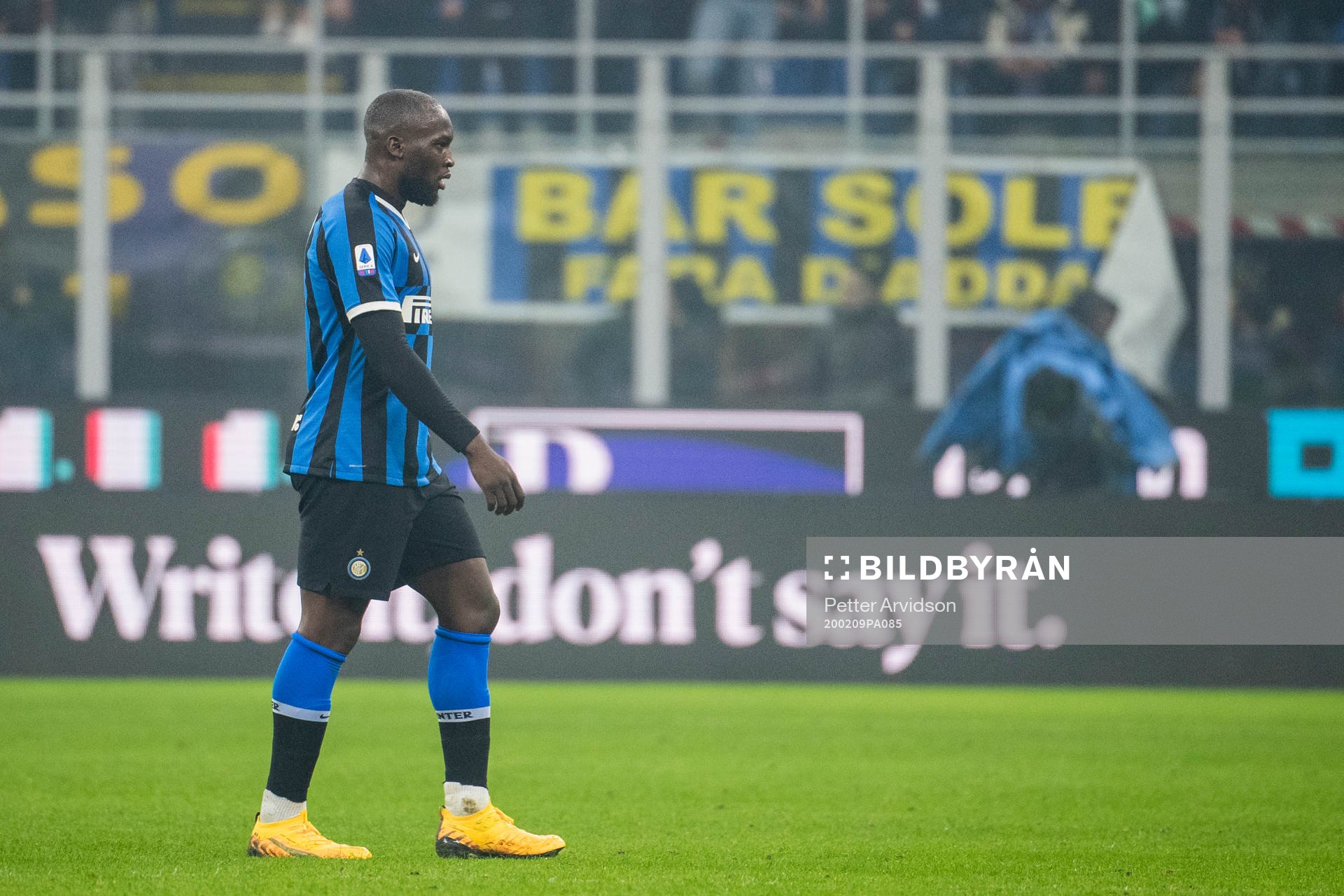 Romelu Lukaku of Inter looks dejected