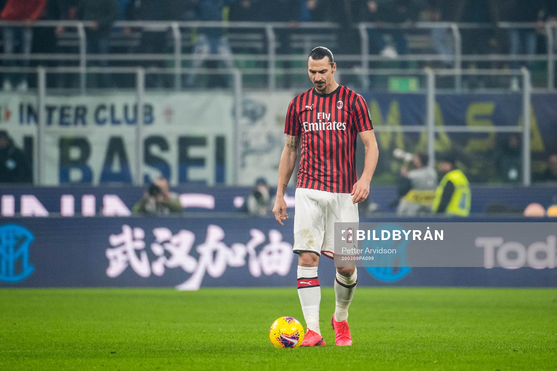 Zlatan Ibrahimovic of Milan looks dejected