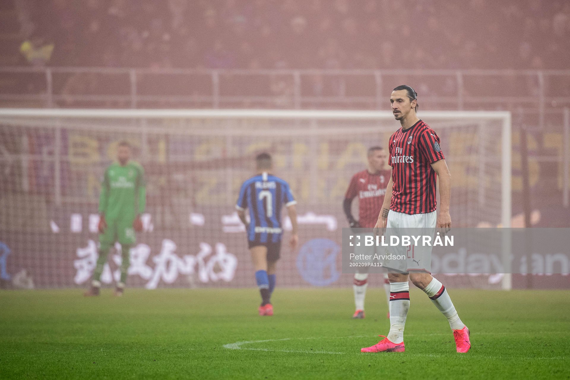Zlatan Ibrahimovic of Milan looks dejected