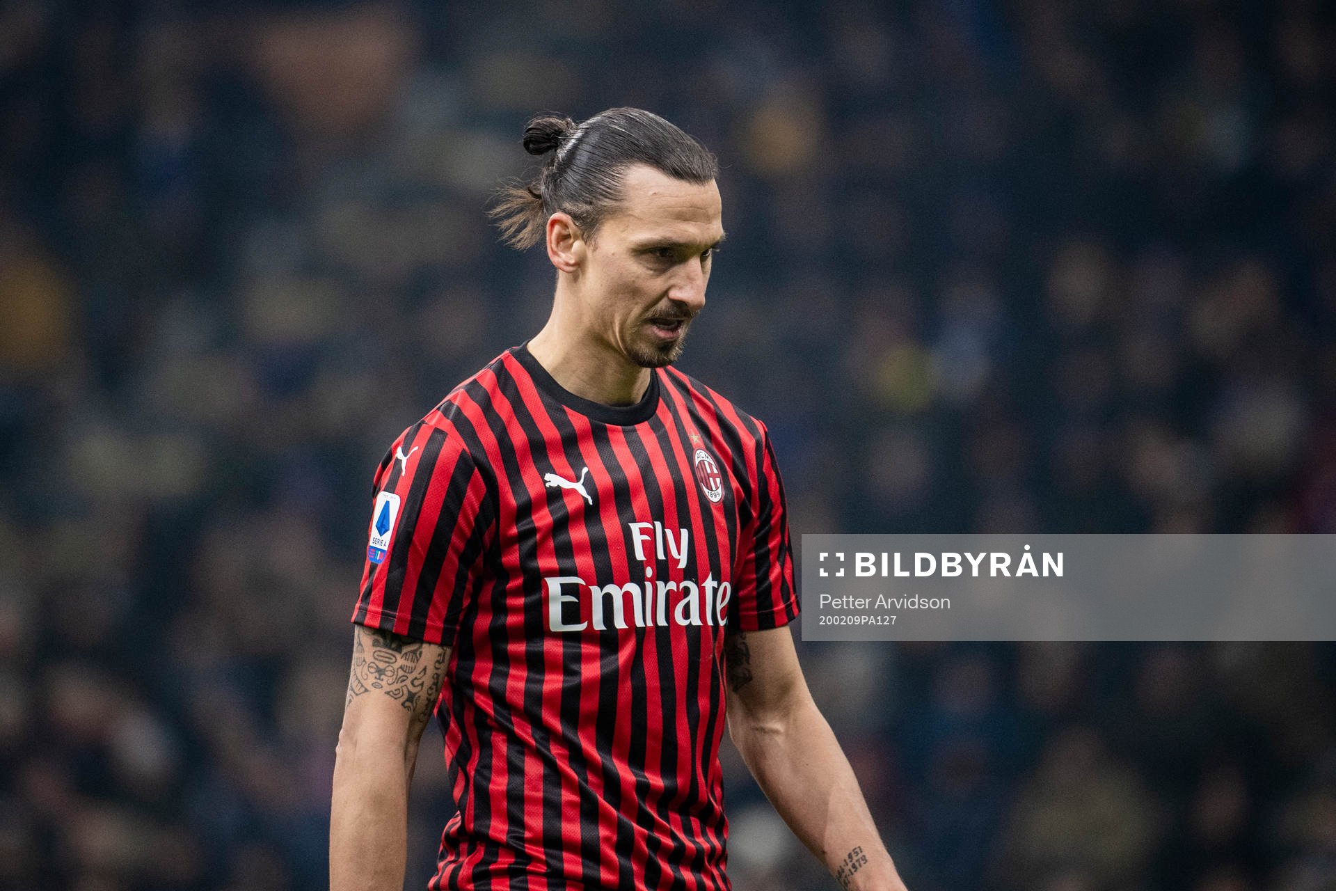 Zlatan Ibrahimovic of Milan looks dejected