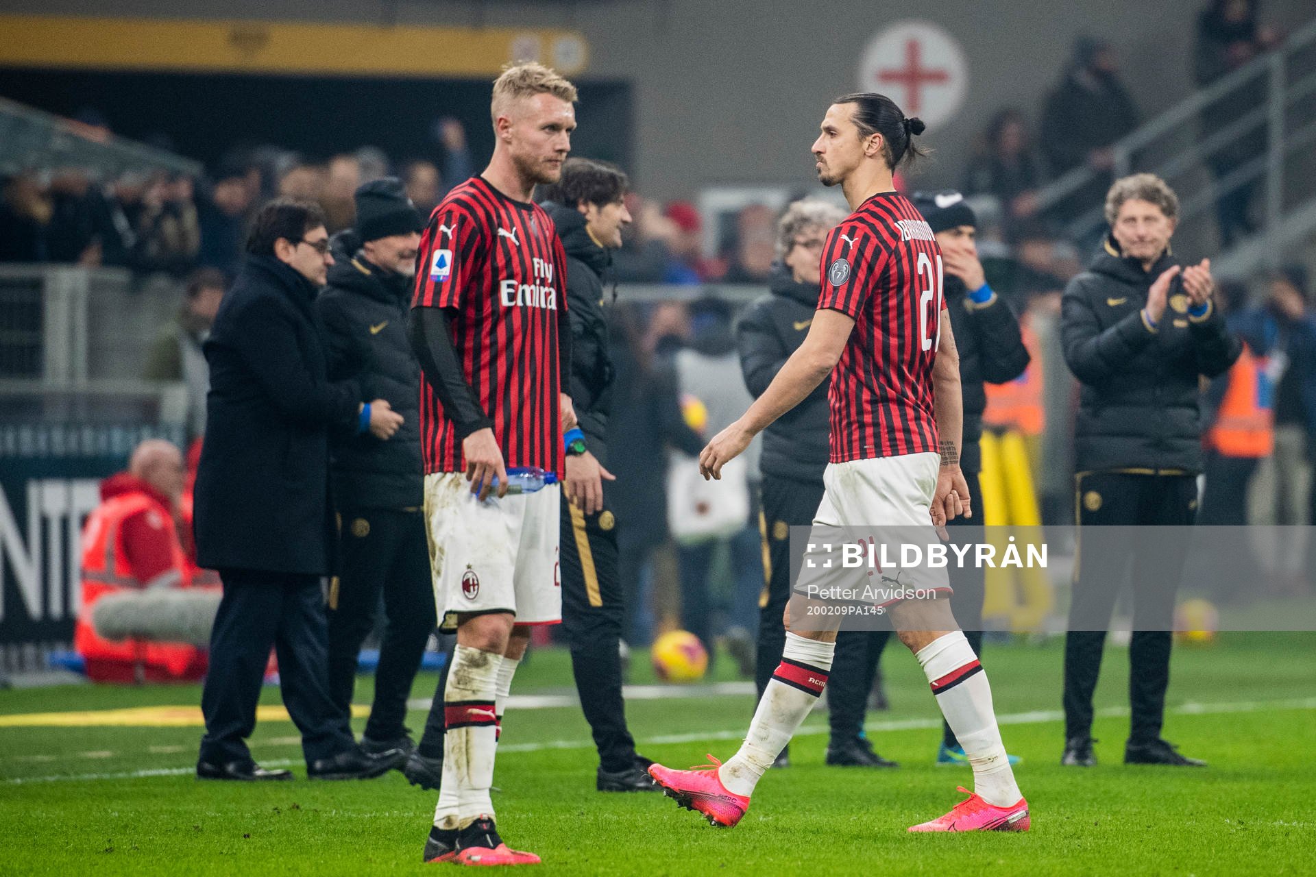 Zlatan Ibrahimovic of Milan looks dejected