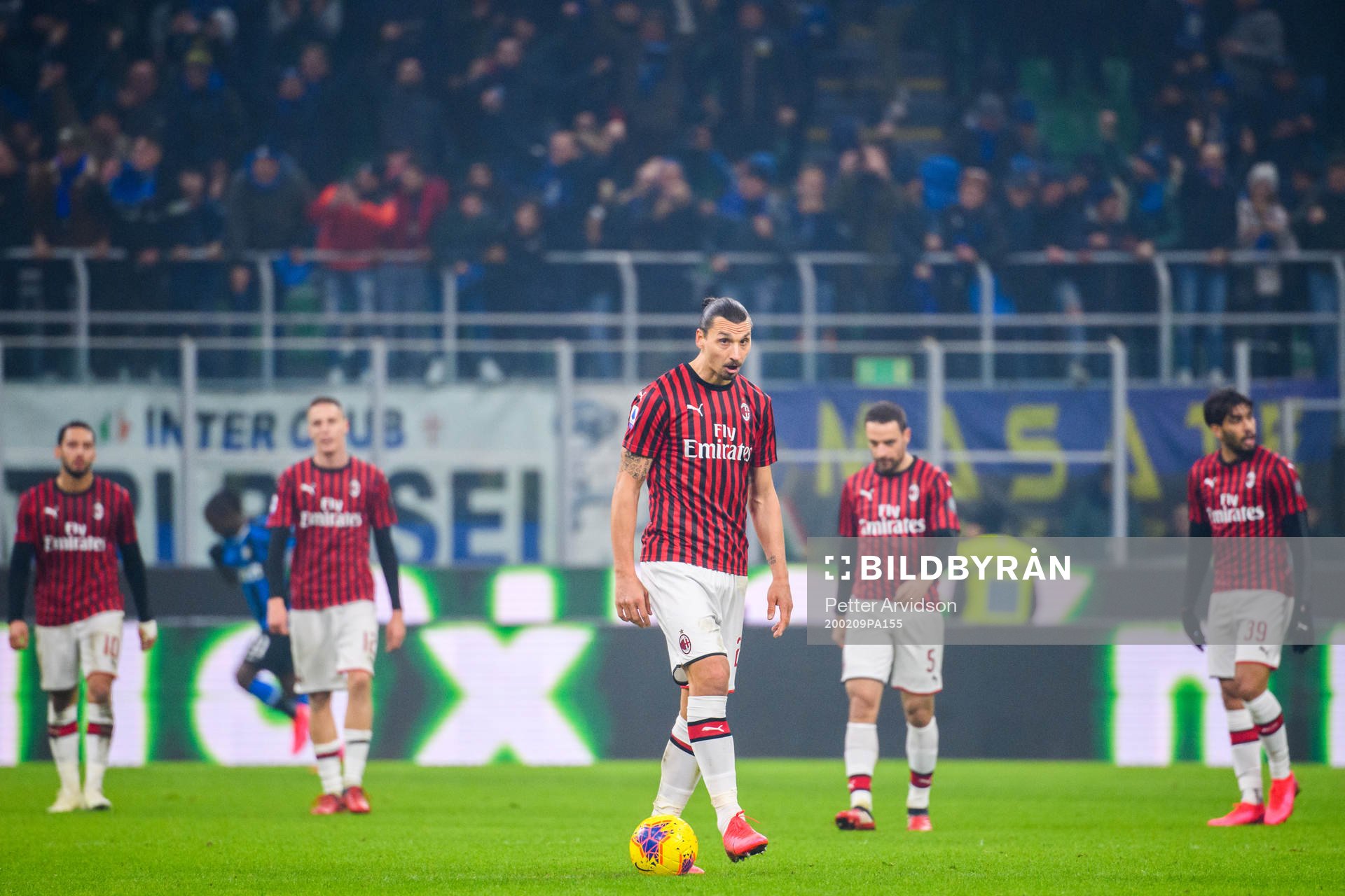Zlatan Ibrahimovic of Milan looks dejected