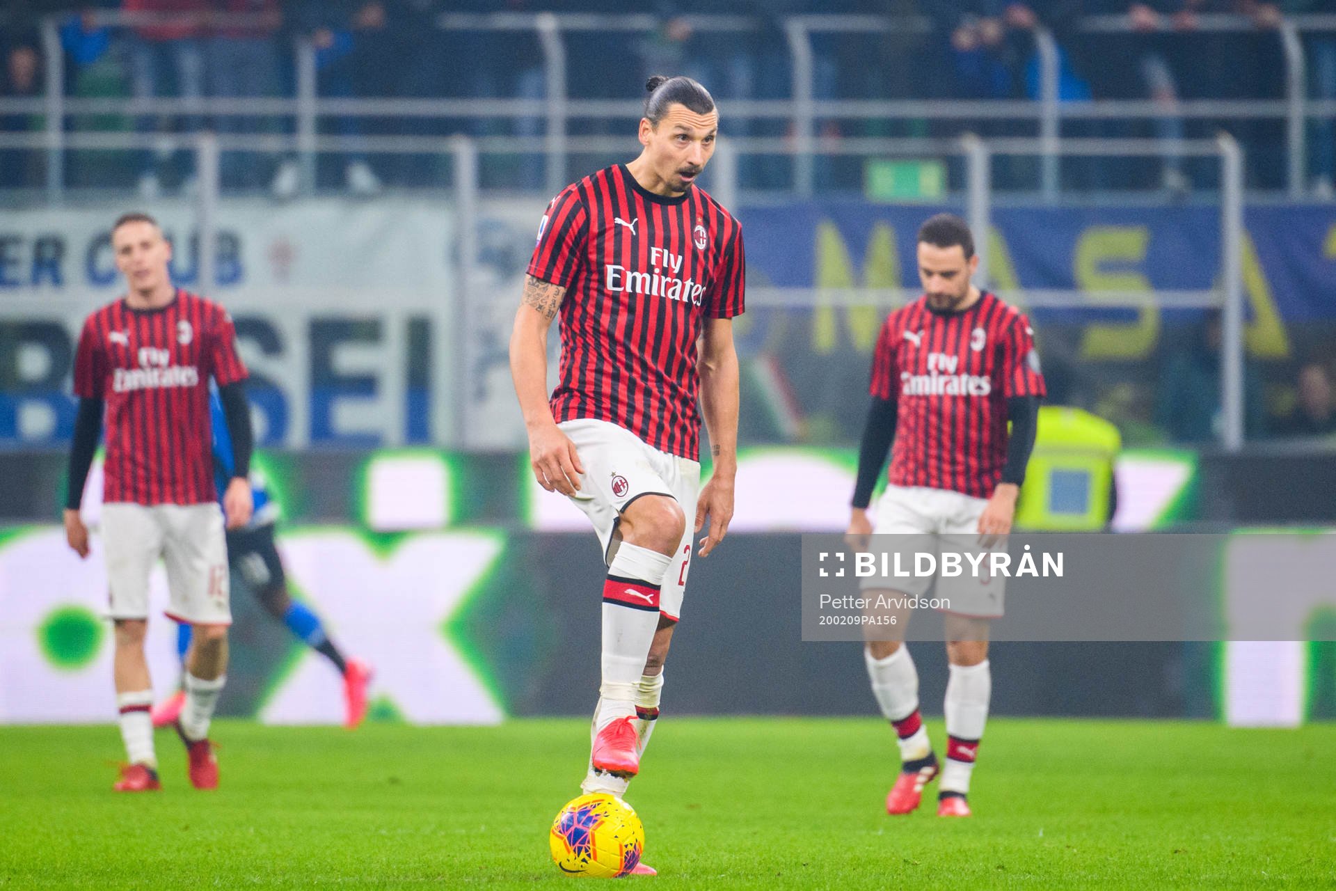 Zlatan Ibrahimovic of Milan looks dejected