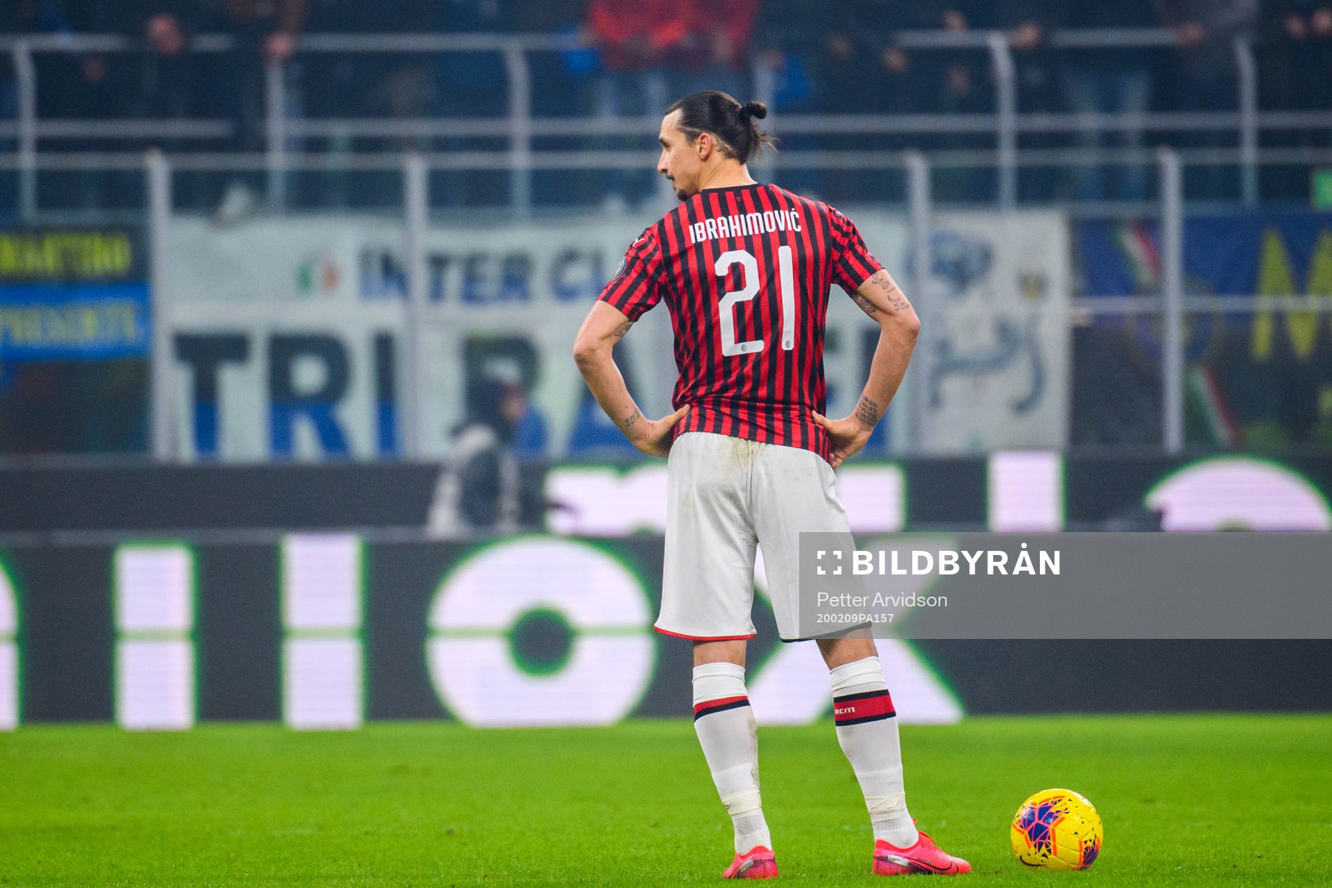 Zlatan Ibrahimovic of Milan looks dejected