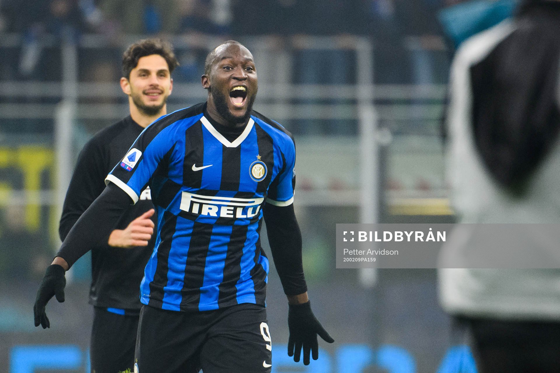 Romelu Lukaku of Inter celebrates