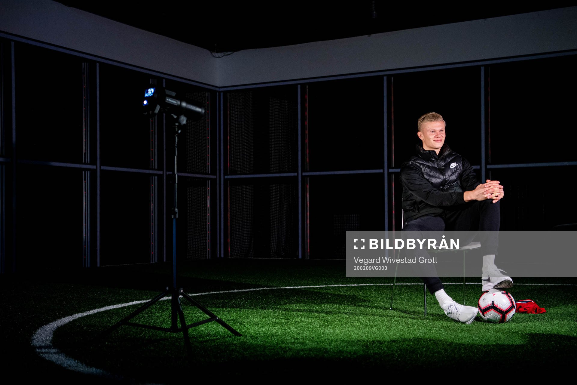 Erling Braut Haaland of the Norwegian national football team during an interview on February 9, 2020 in Dortmund.